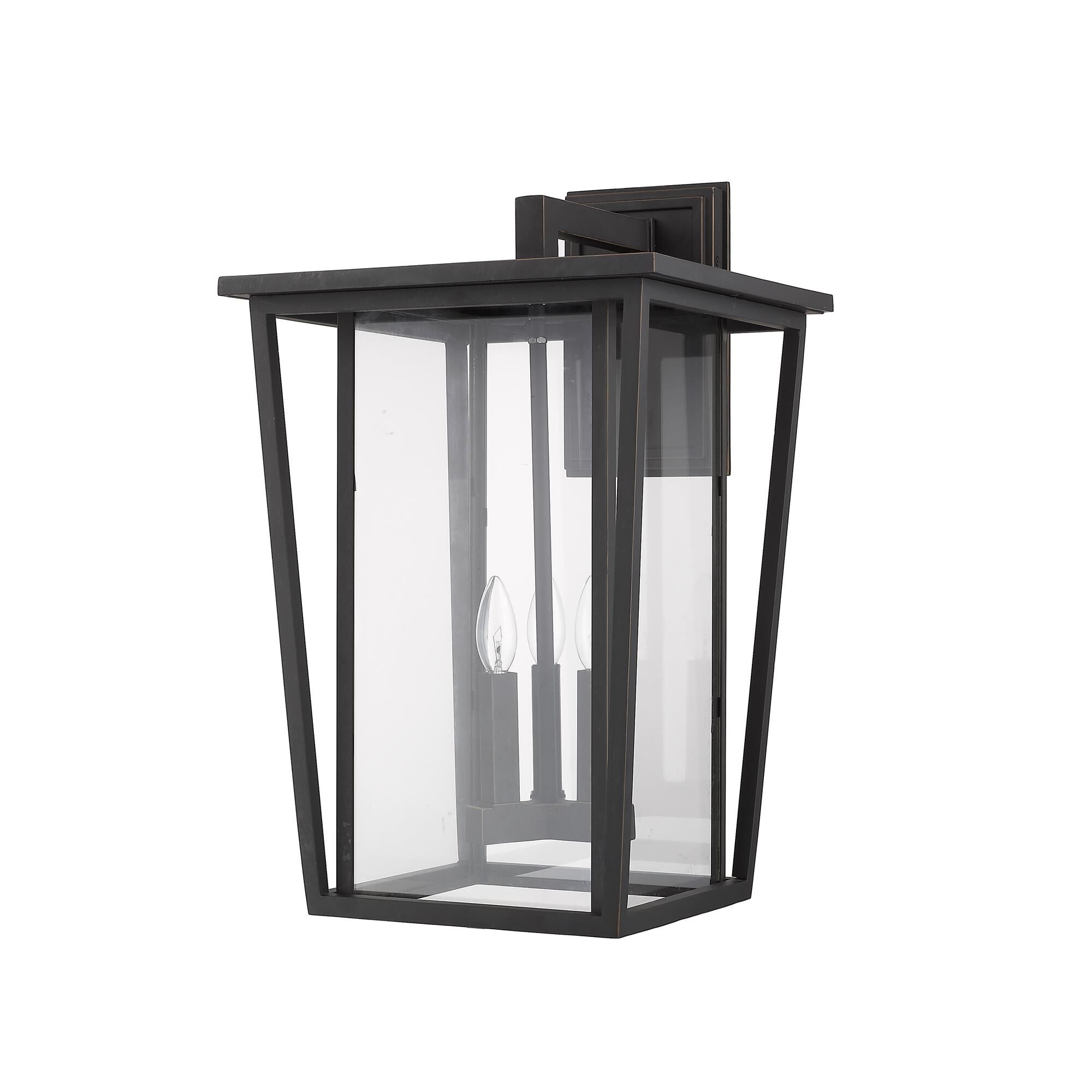 Shown in Oil Rubbed Bronze finish and Glass shade
