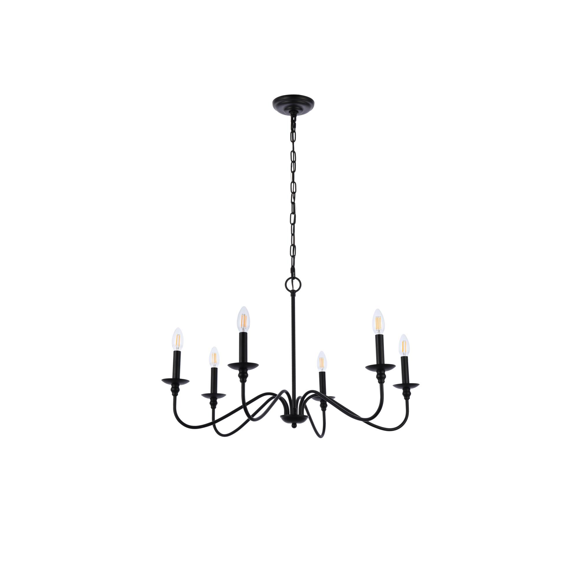 Rohan 30 Inch 6 Light Chandelier by Elegant Lighting