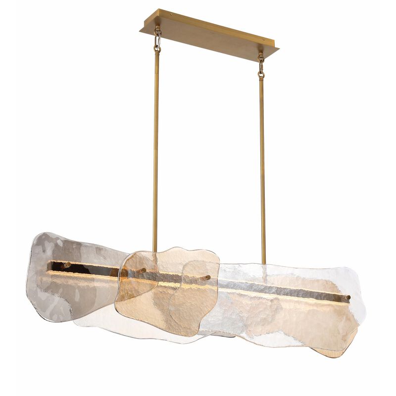 Grotto Large Linear Chandelier by Eurofase Lighting