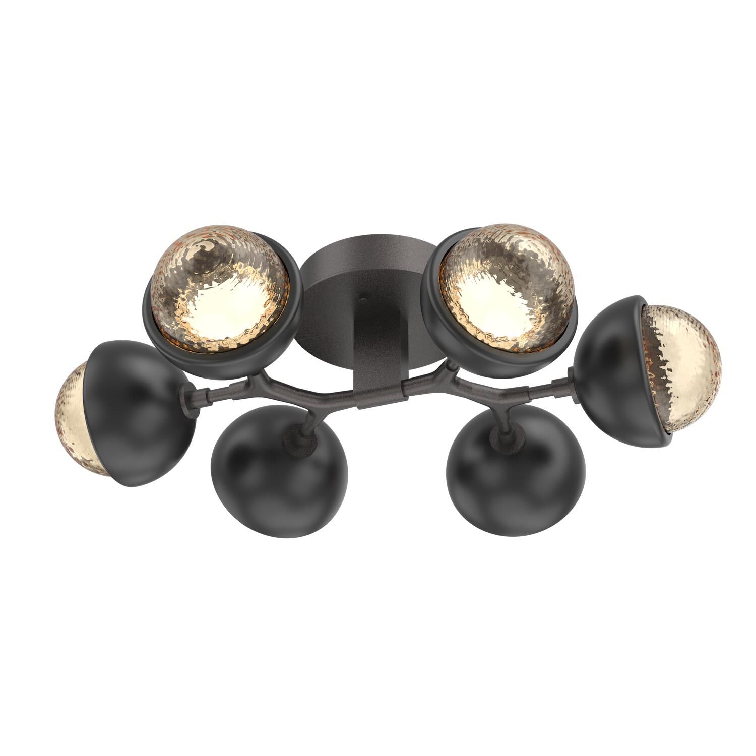 Shown in Graphite finish and Amber glass and Matte Black accent