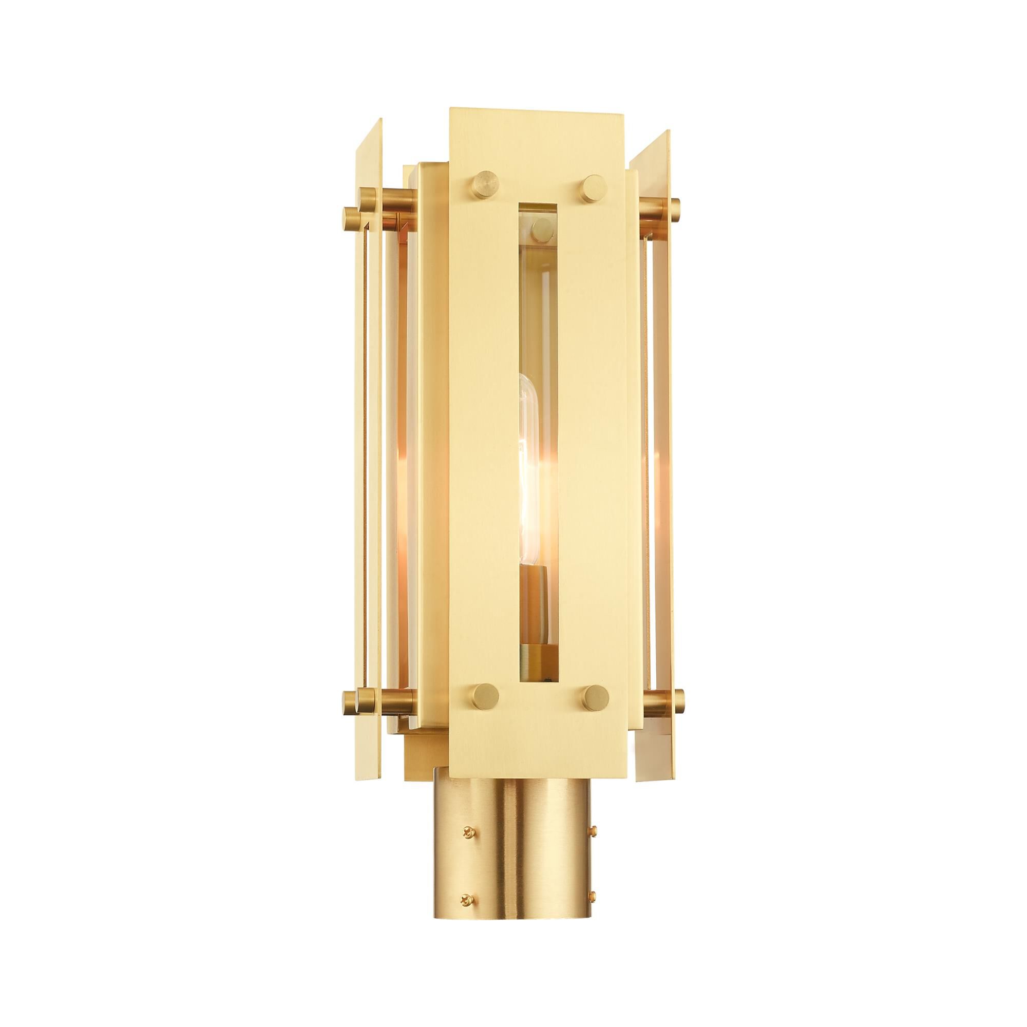Shown in Satin Brass finish and Clear glass and Clear Glass shade