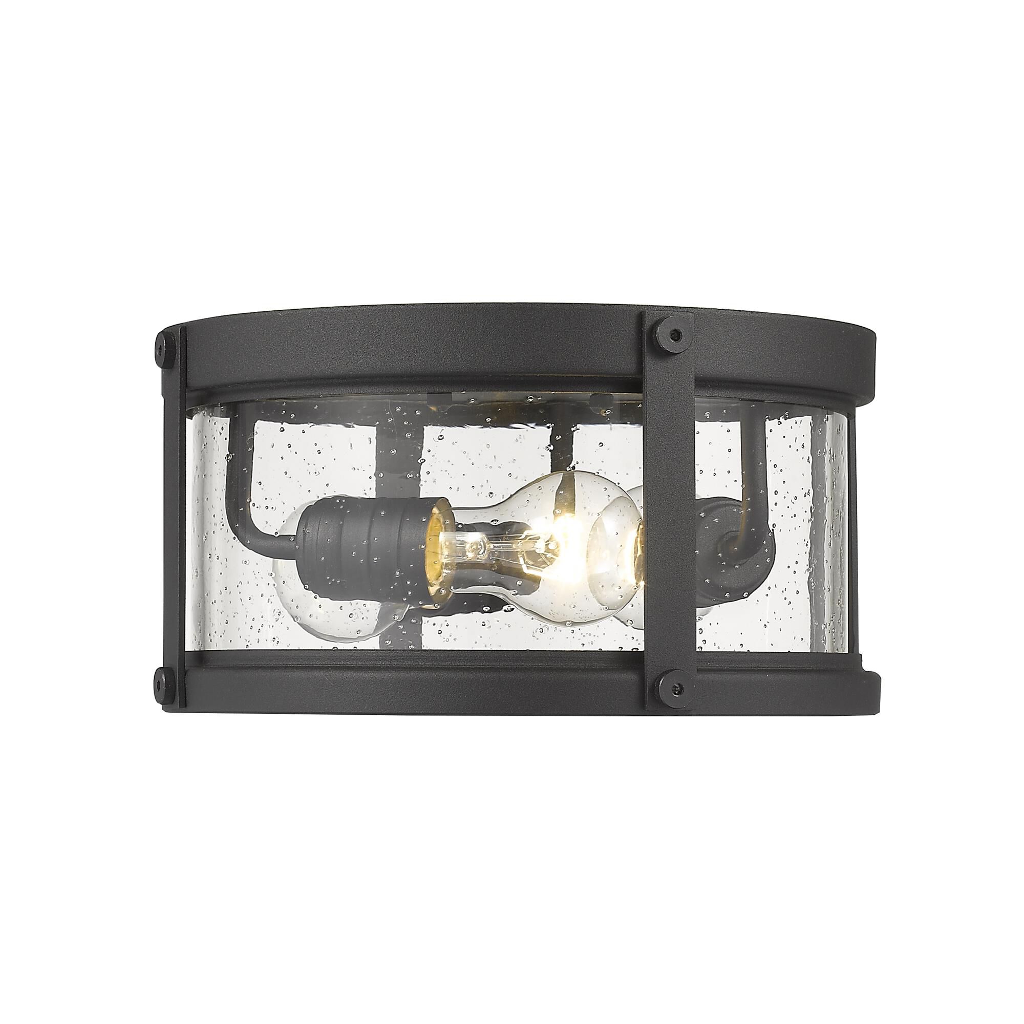 Shown in Black finish and Glass shade