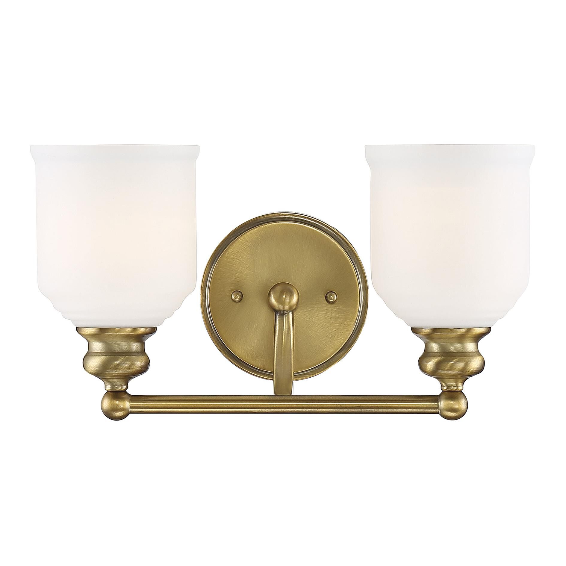 Shown in Warm Brass finish and White Opal Etched glass