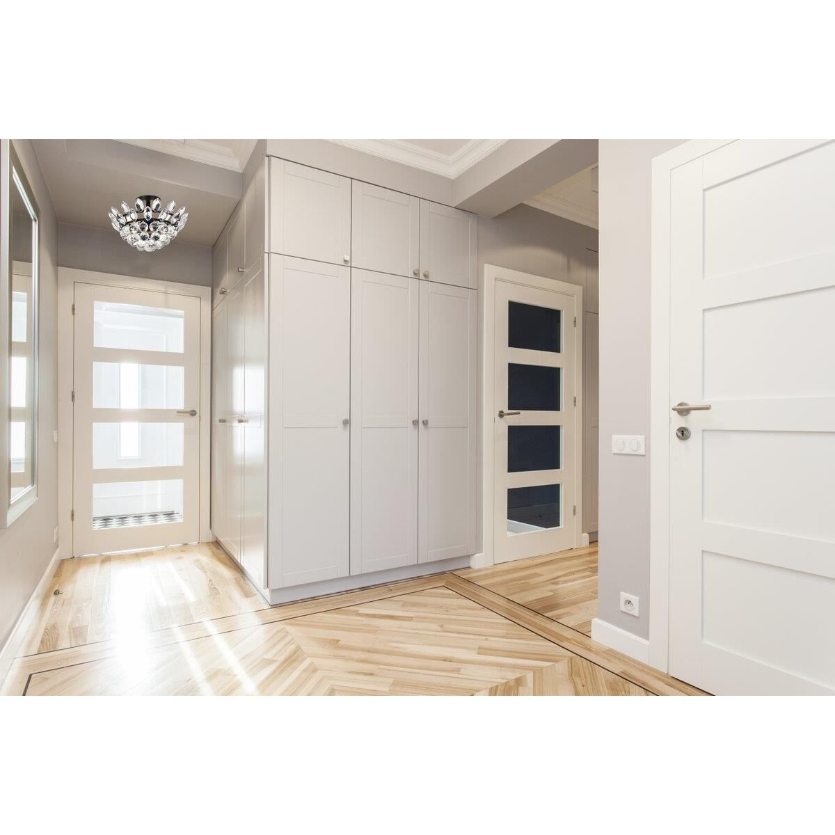 Emilia 14 Inch 3 Light Semi Flush Mount by Elegant Lighting