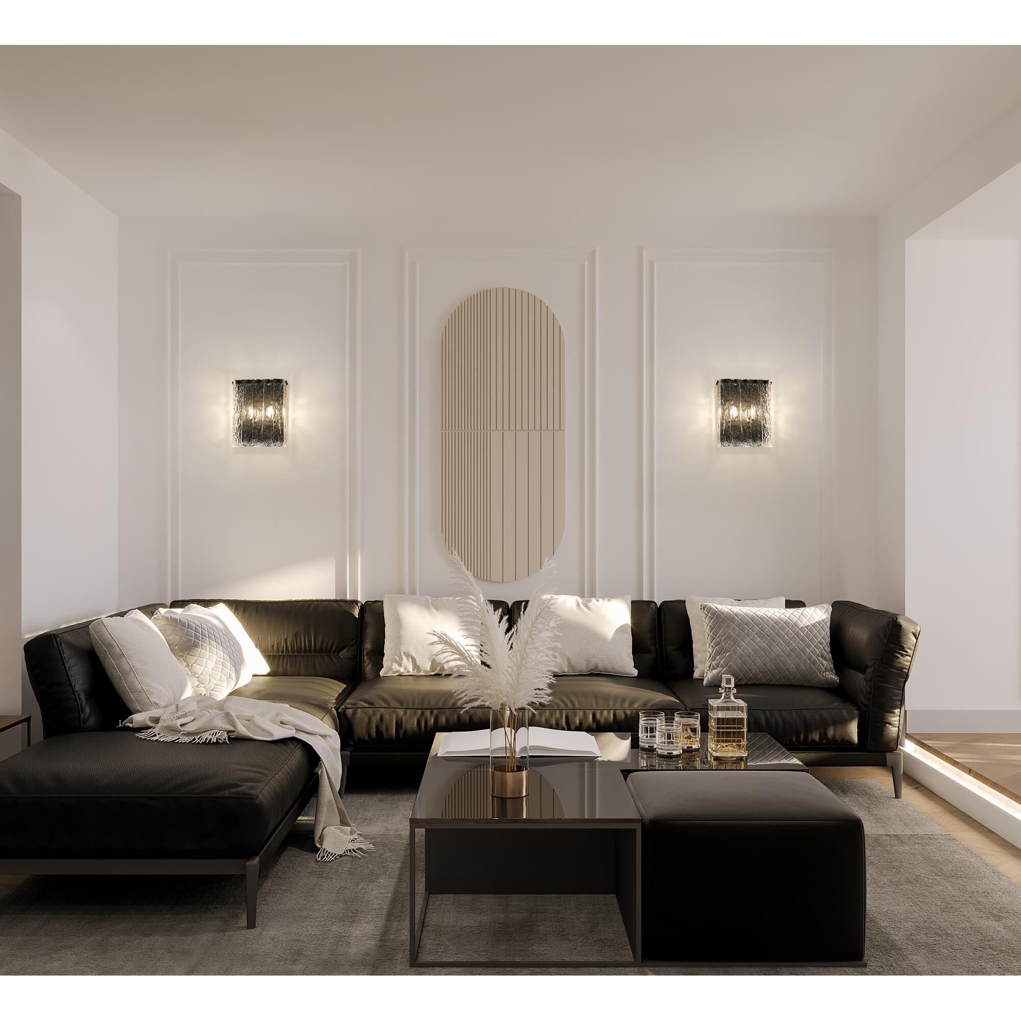 Shown in Matte Black finish and Clear glass and Clear shade