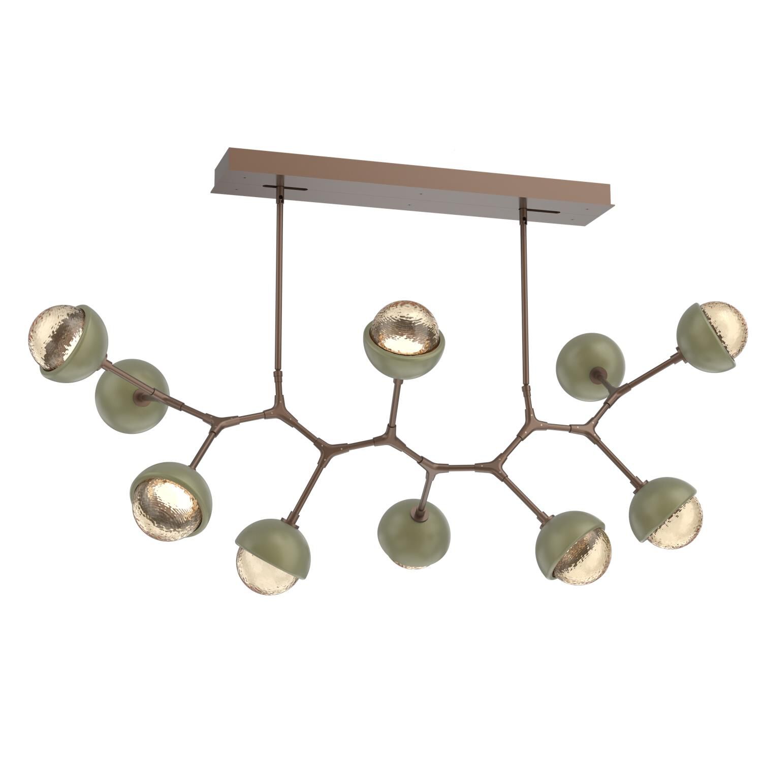 Levi Wilson Cabochon 56 Inch Linear Suspension Light by Hammerton Studio