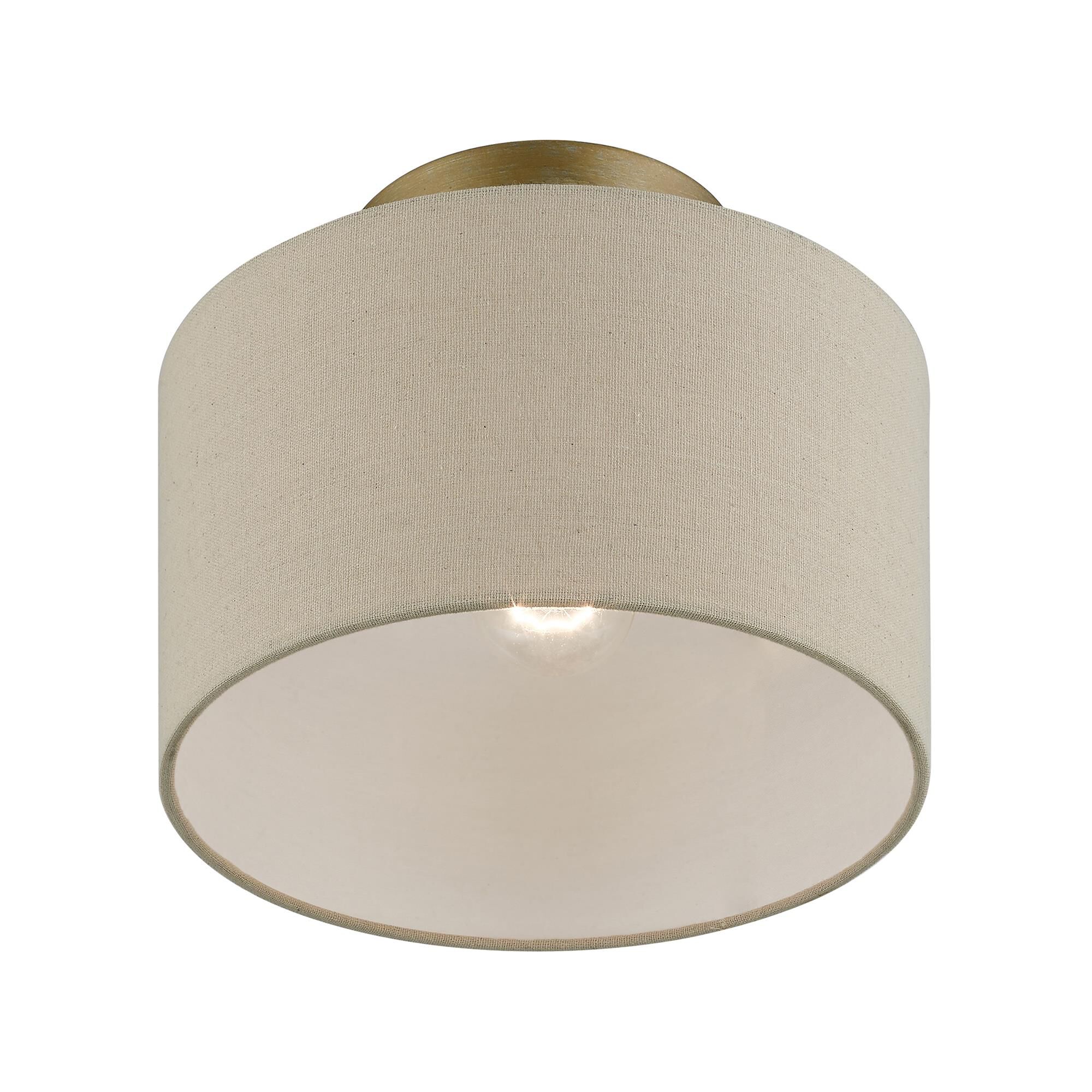 Burnett 10 Inch 1 Light Semi Flush Mount by Livex Lighting