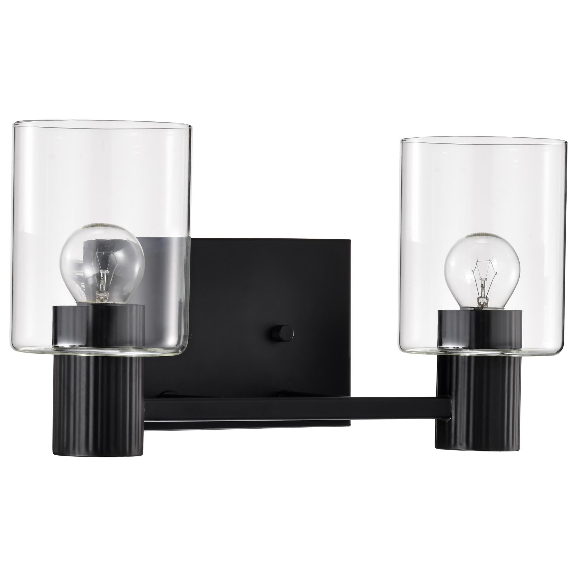 Shown in Matte Black finish and Clear glass