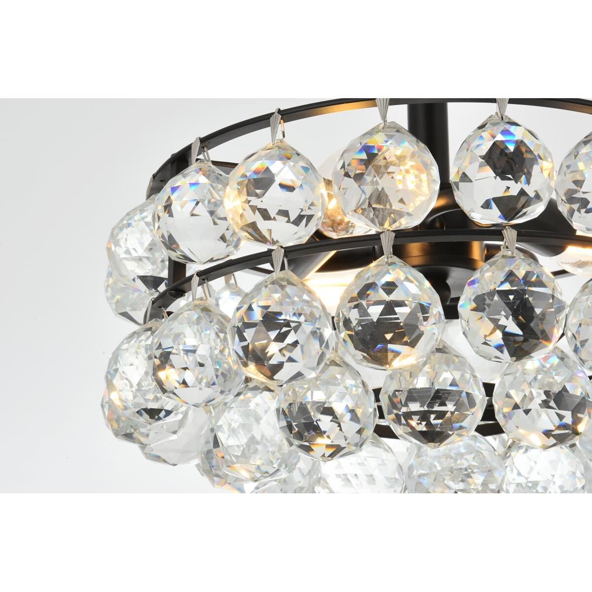 Savannah 12 Inch 3 Light Semi Flush Mount by Elegant Lighting