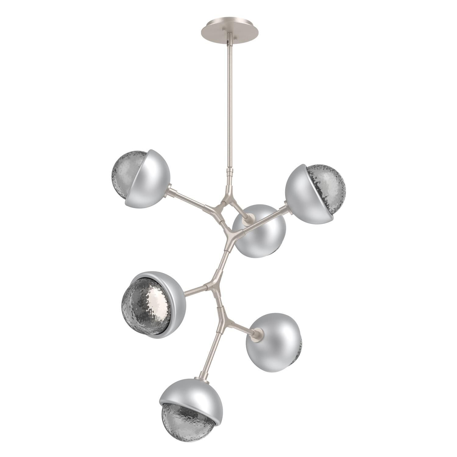 Shown in Beige Silver finish and Smoke glass and Classic Silver accent