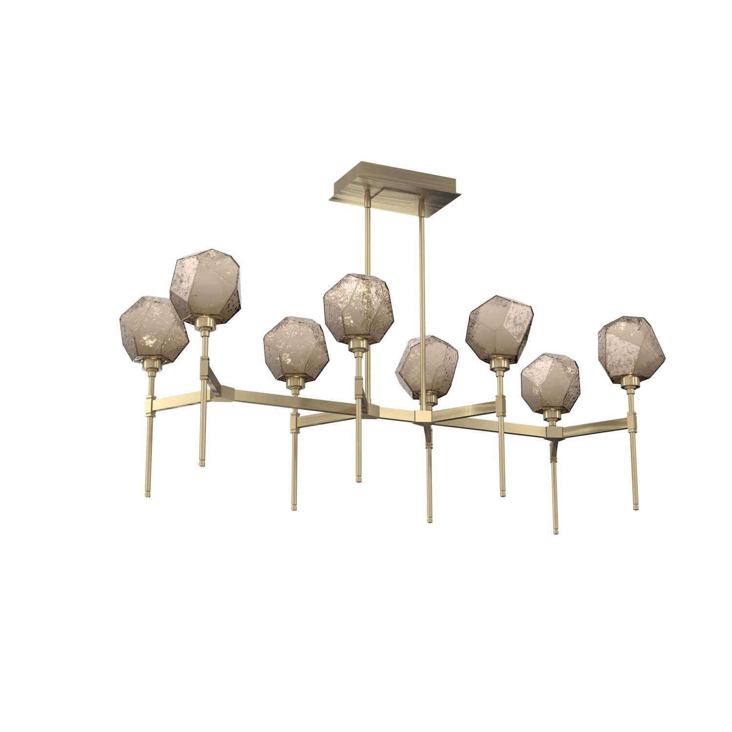 Shown in Novel Brass finish and Bronze glass