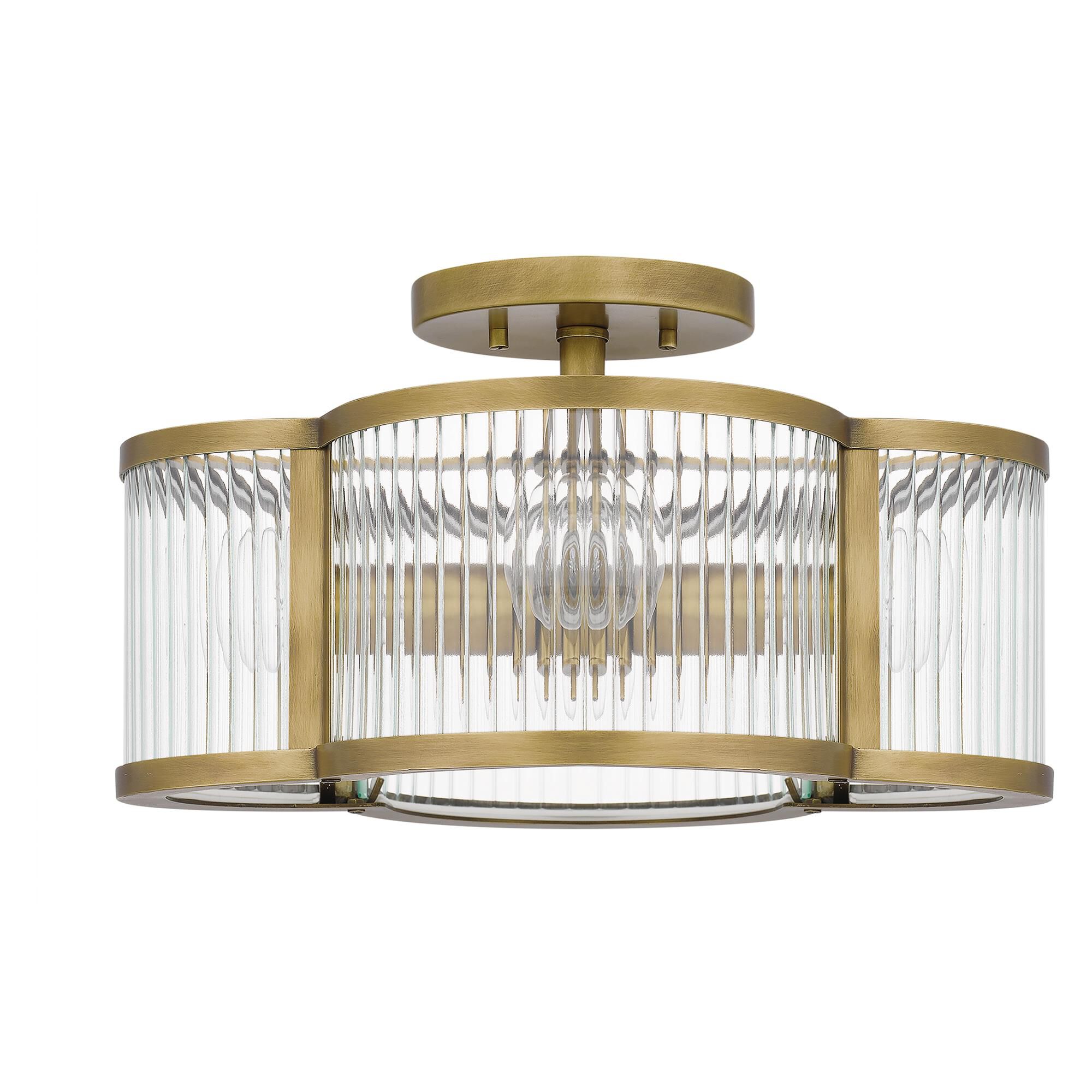 Aster 15 Inch 4 Light Semi Flush Mount by Quoizel
