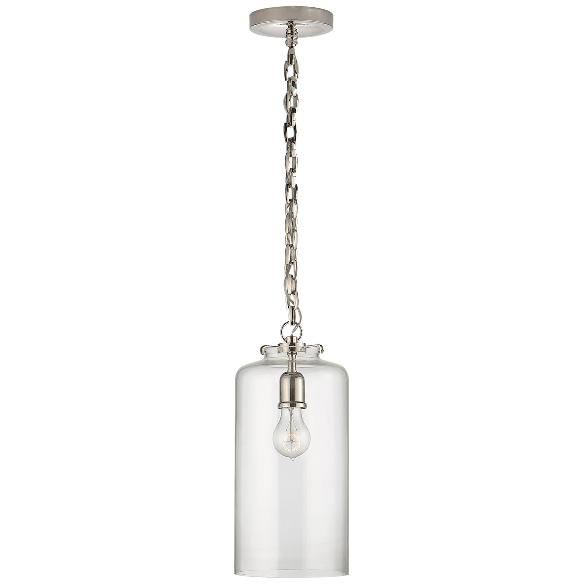 Shown in Polished Nickel finish and Clear glass