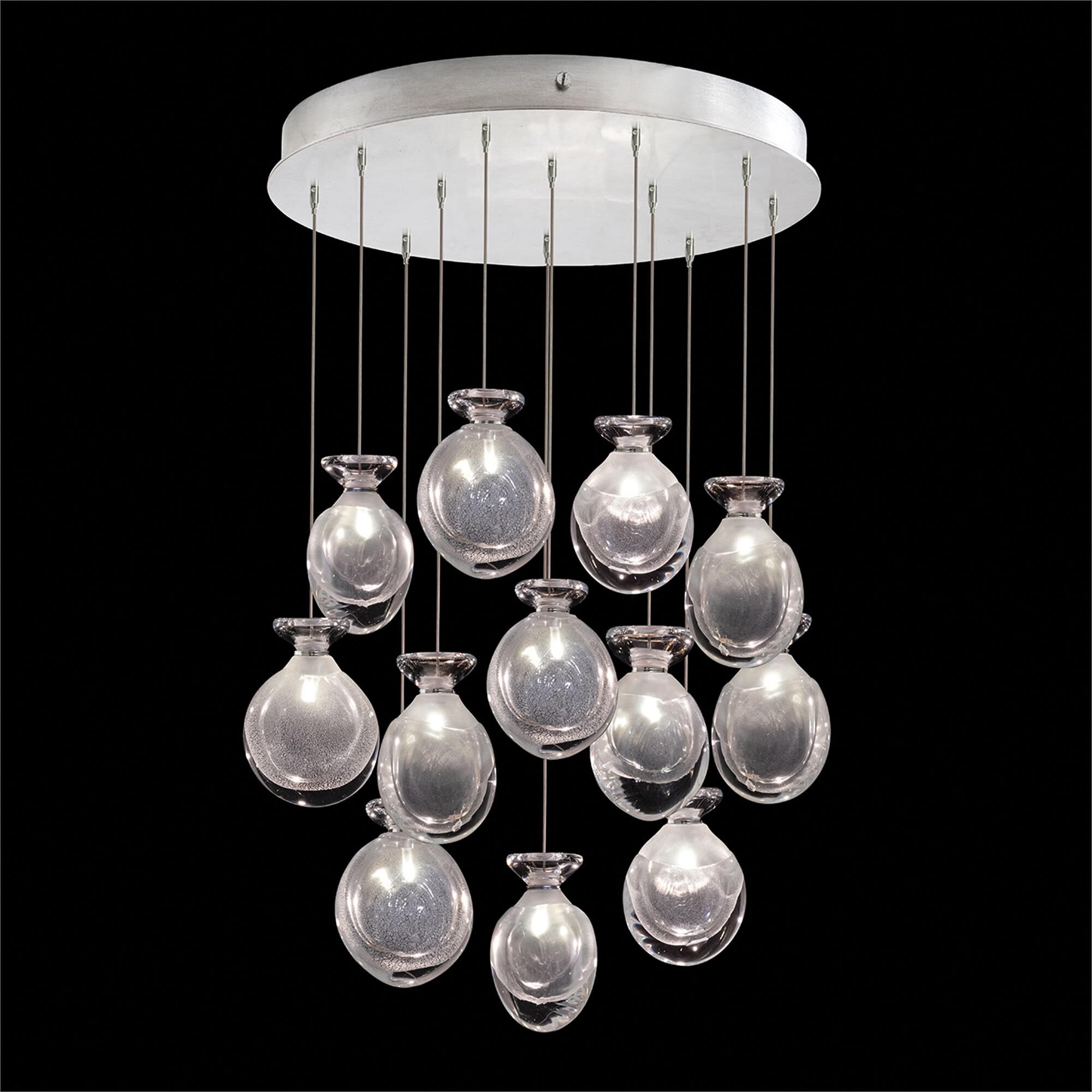 Shown in Silver finish and Clear Round glass