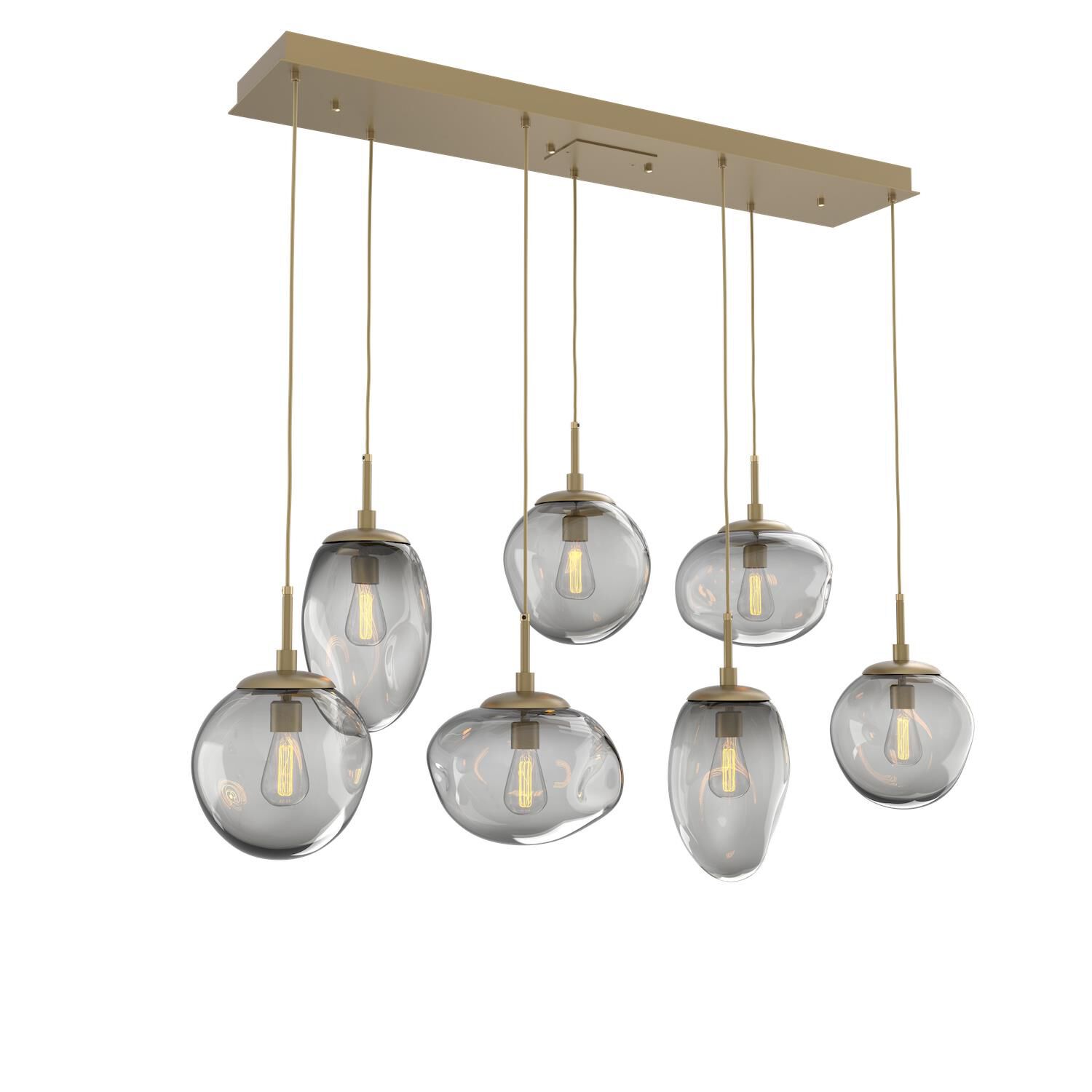 Levi Wilson Nebula 50 Inch 7 Light Linear Suspension Light by Hammerton Studio