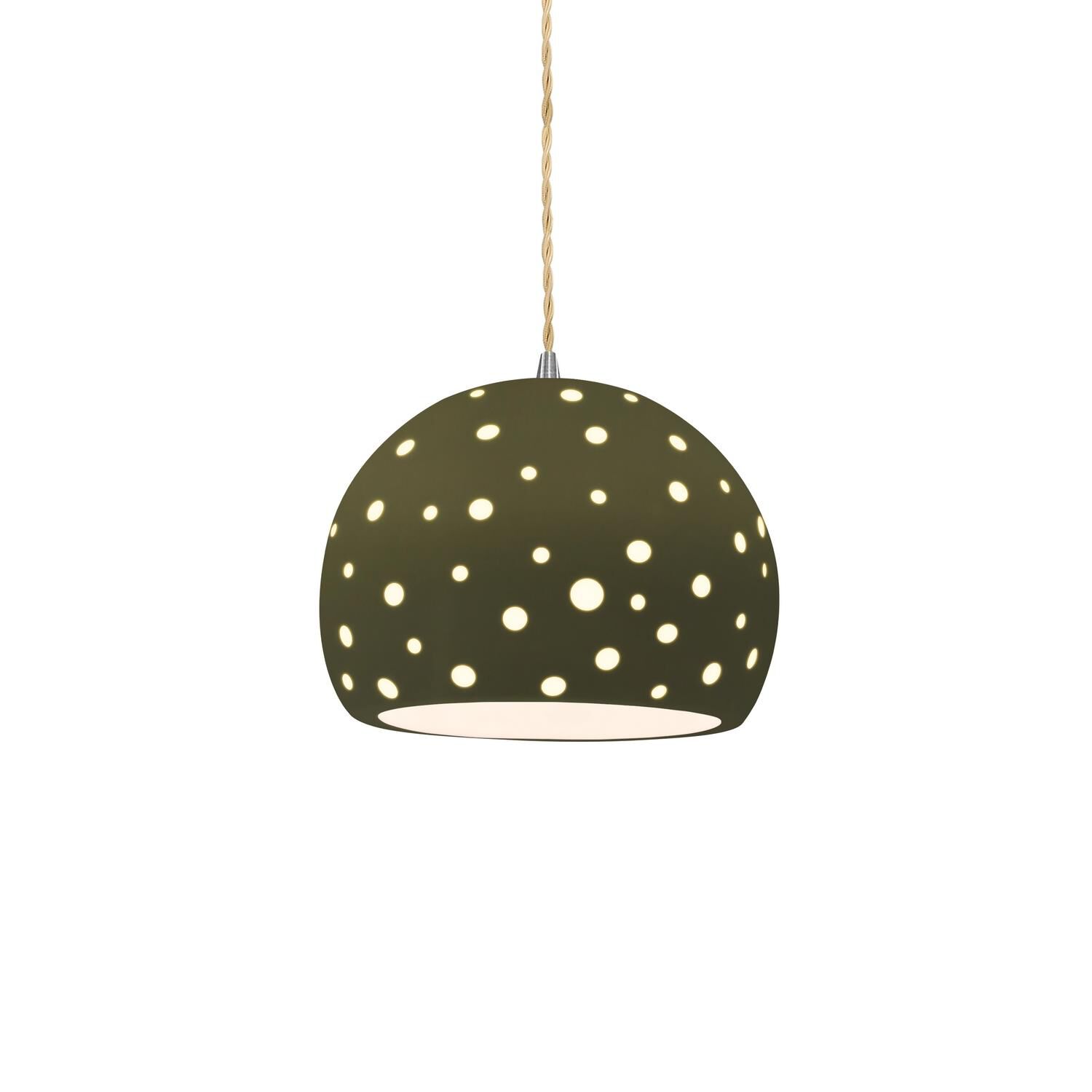 Perforated Globe 7 Inch Mini Pendant by Justice Design Group