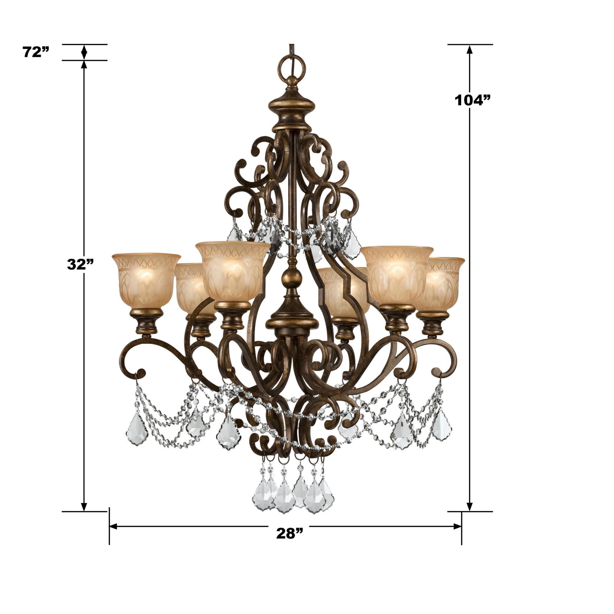 Shown in Bronze Umber finish and Hand Cut Crystal crystal and Glass glass and Amber shade