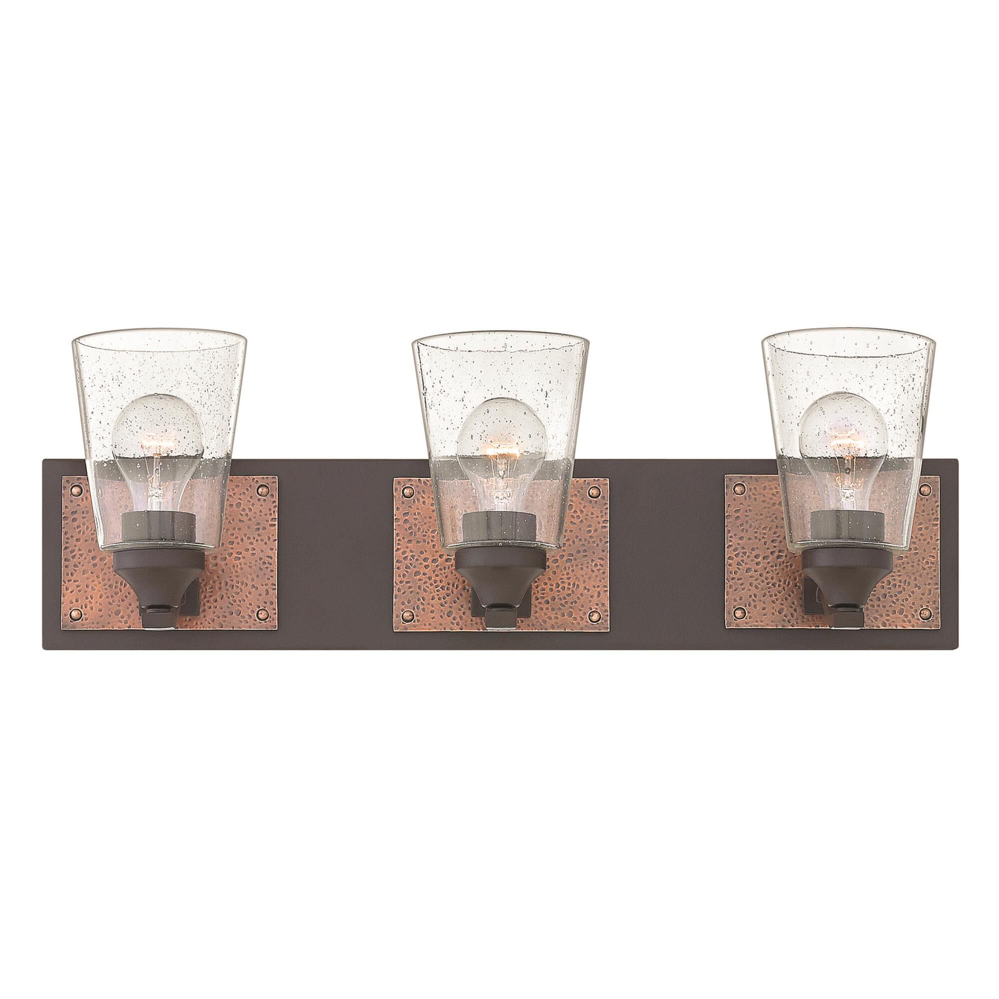 Shown in Buckeye Bronze finish and Clear Seedy glass
