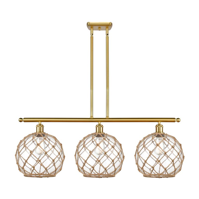 Bruno Marashlian Large Farmhouse Rope 37 Inch Linear Suspension Light by Innovations Lighting