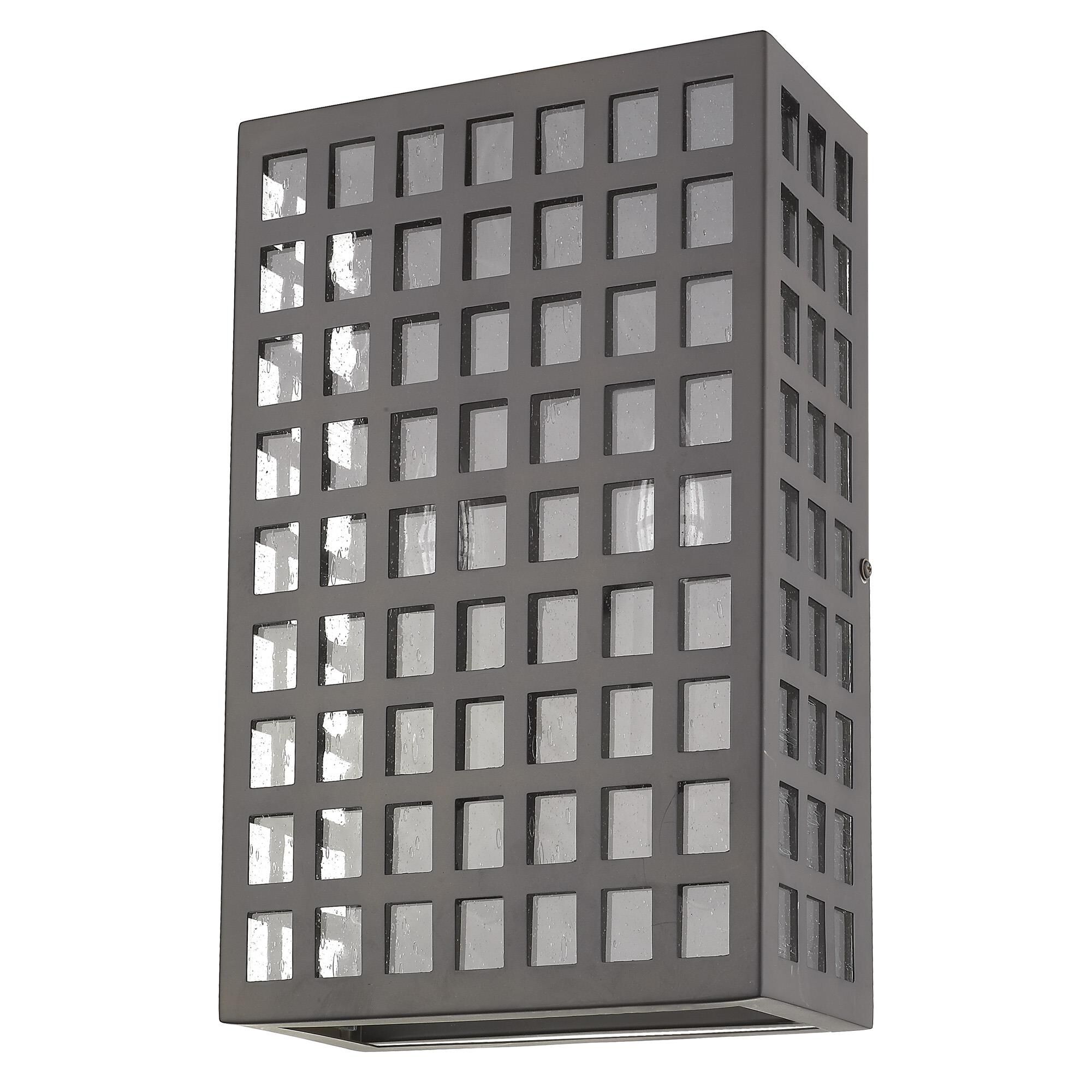 Shown in Oil-Rubbed Bronze finish and Clear glass and Clear, Seedy Glass Panes shade