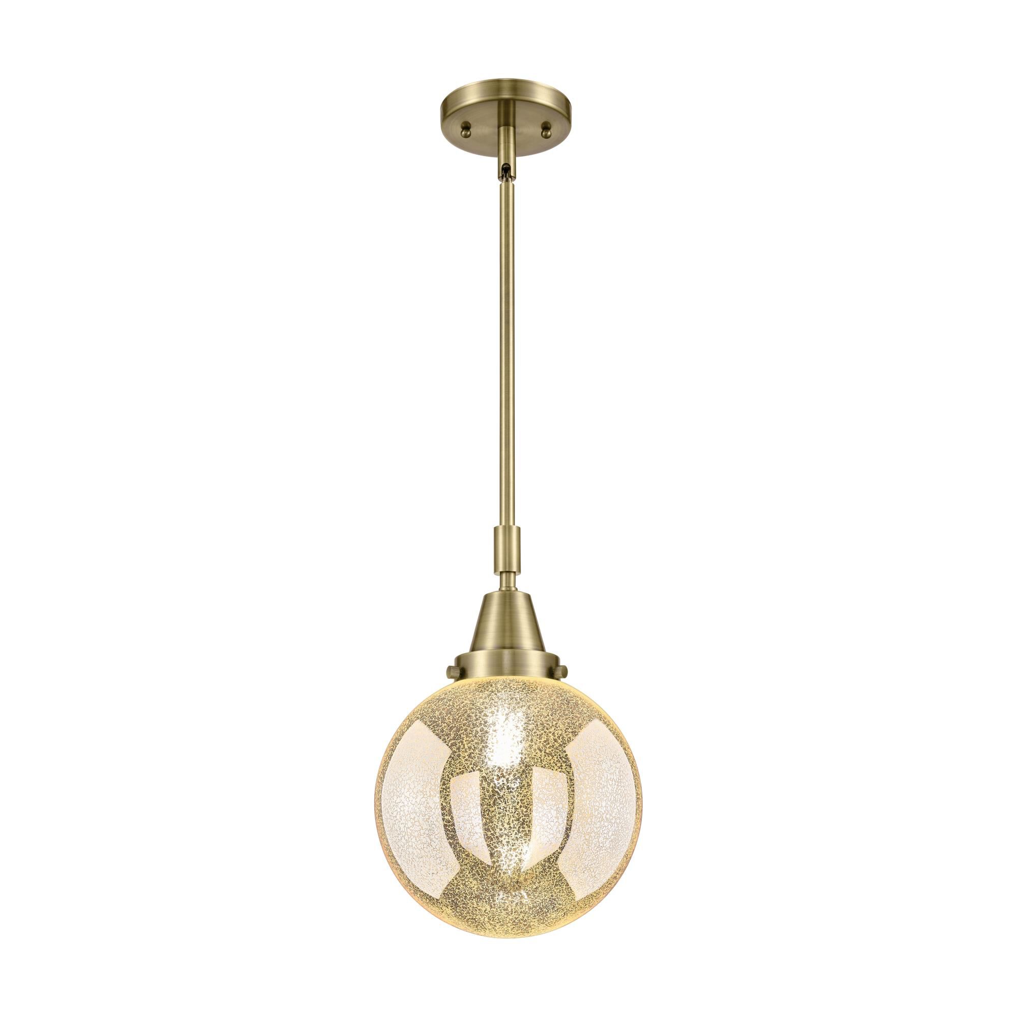 Shown in Antique Brass finish and Mercury glass