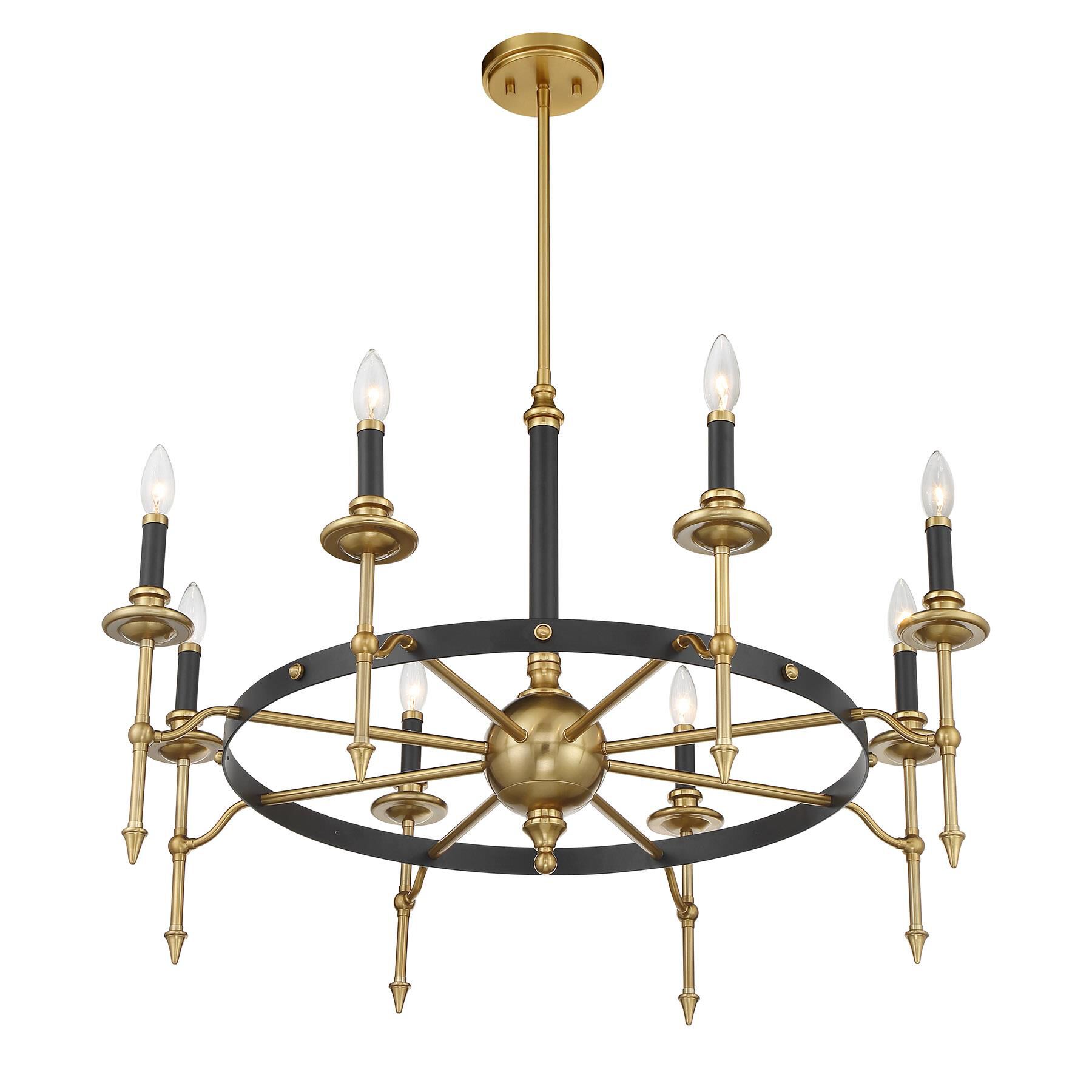 Shown in Matte Black and Warm Brass finish