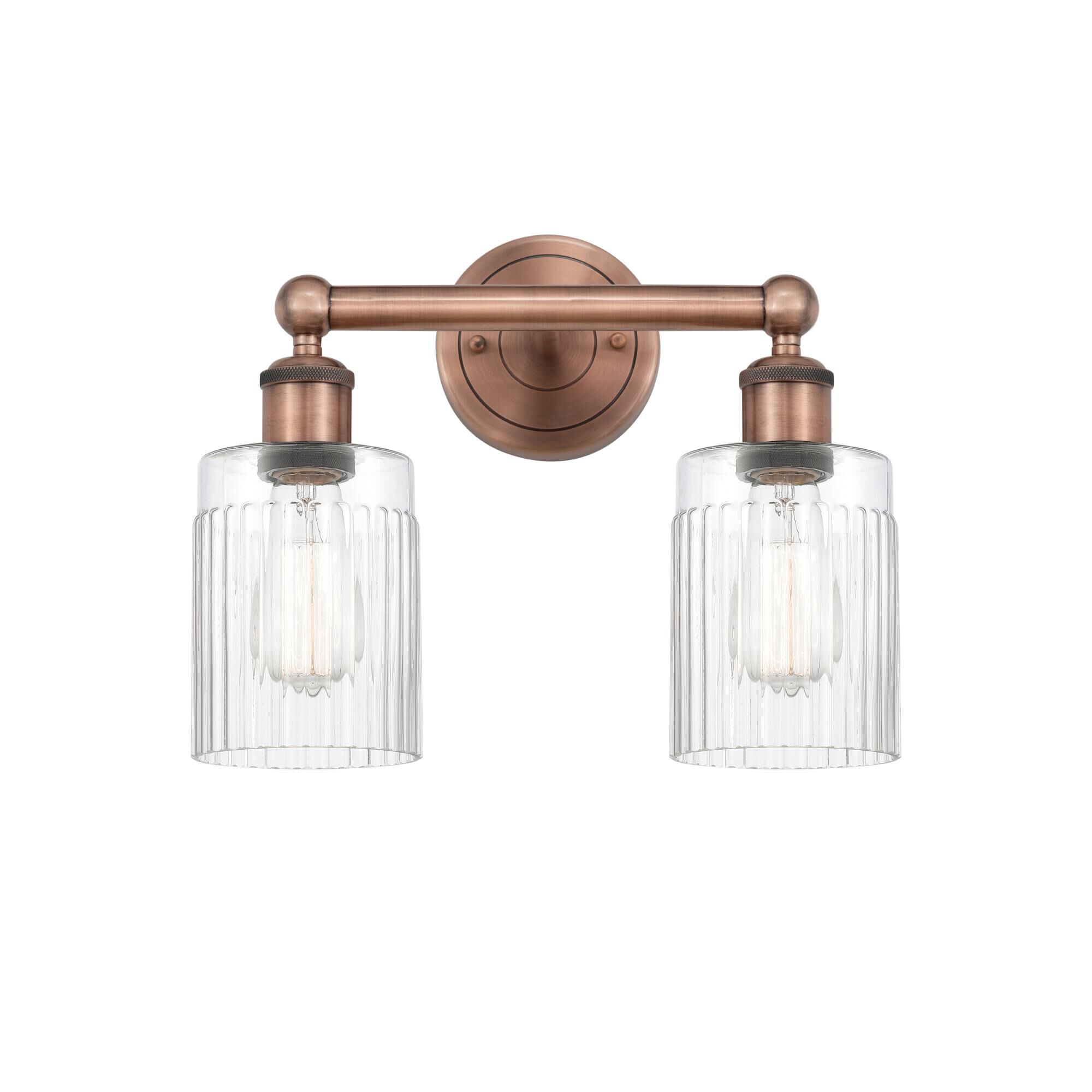 Shown in Antique Copper finish and Clear glass