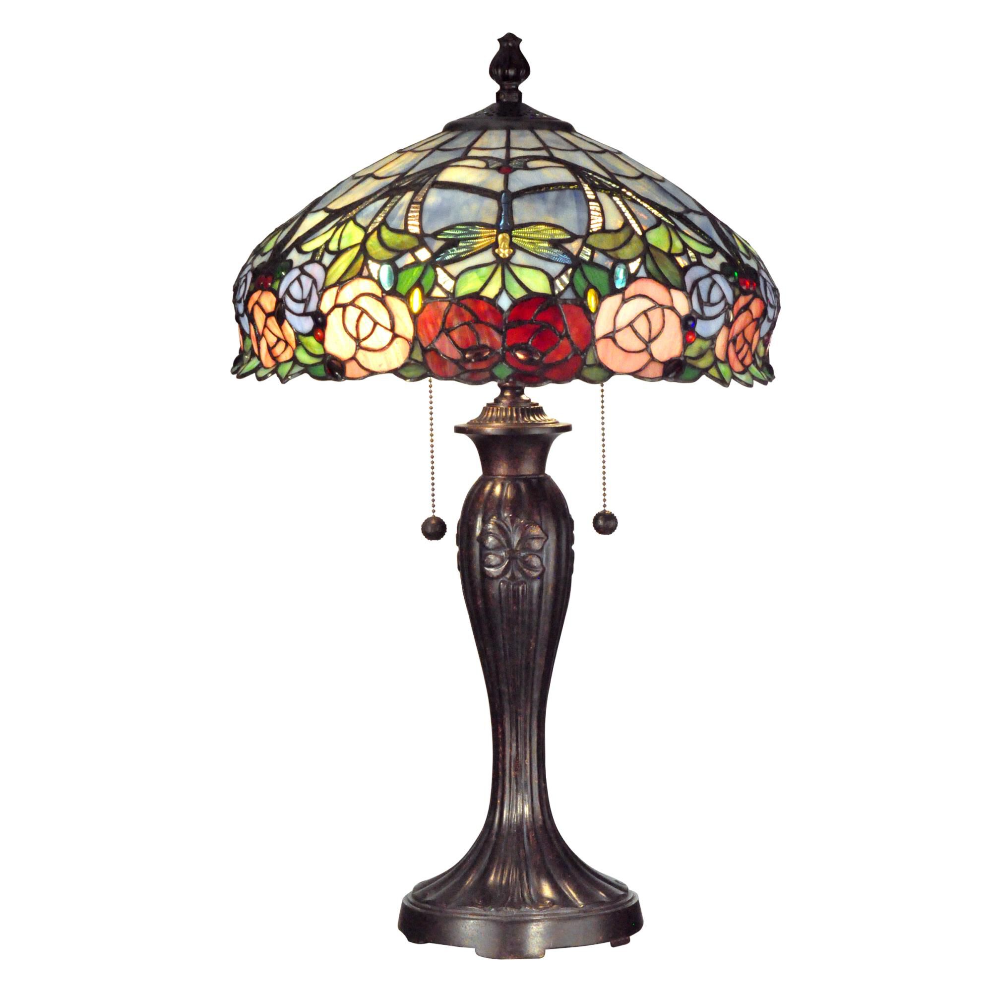 Zenia Rose 27 Inch Table Lamp by Dale Tiffany