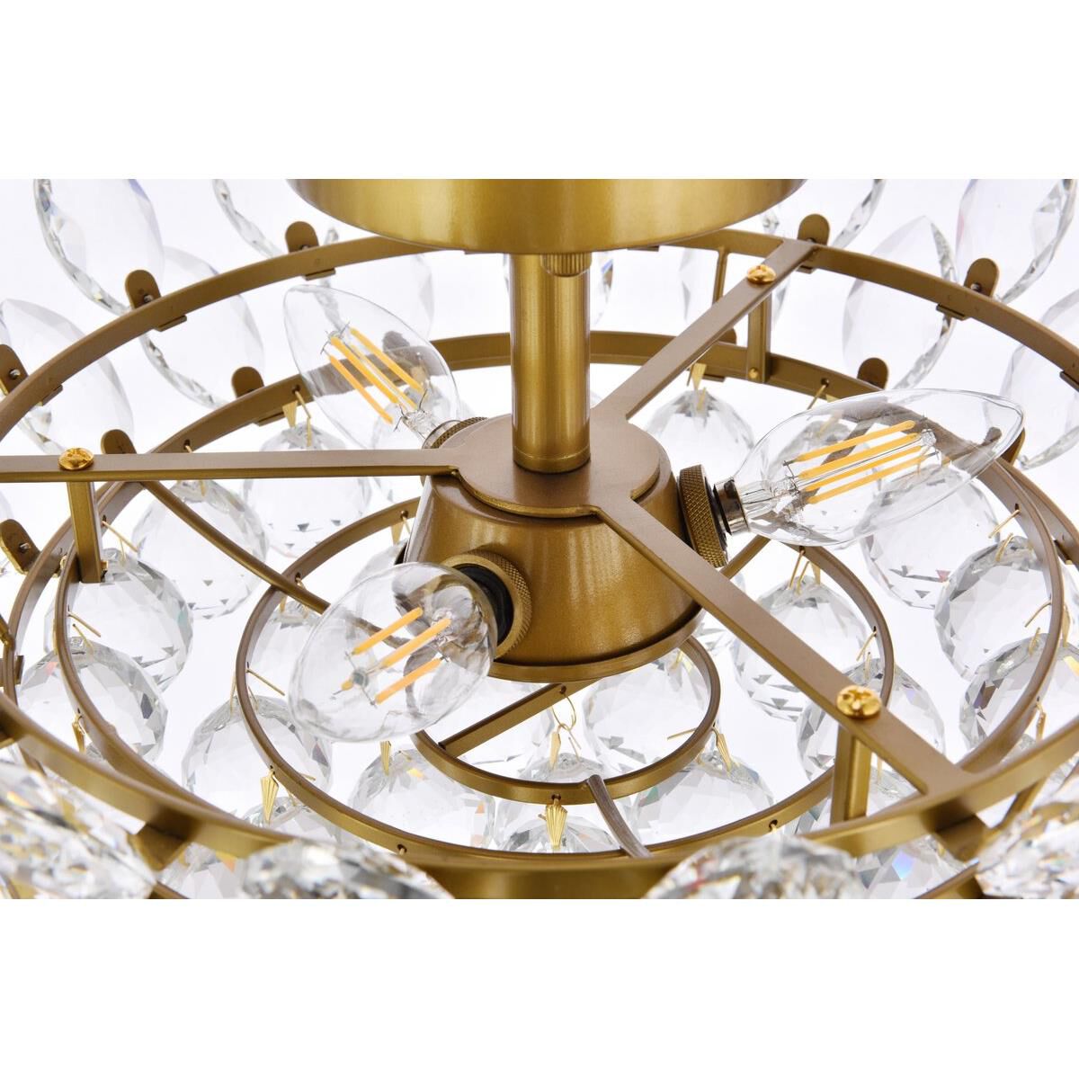 Shown in Brass finish and Royal Cut Clear crystal