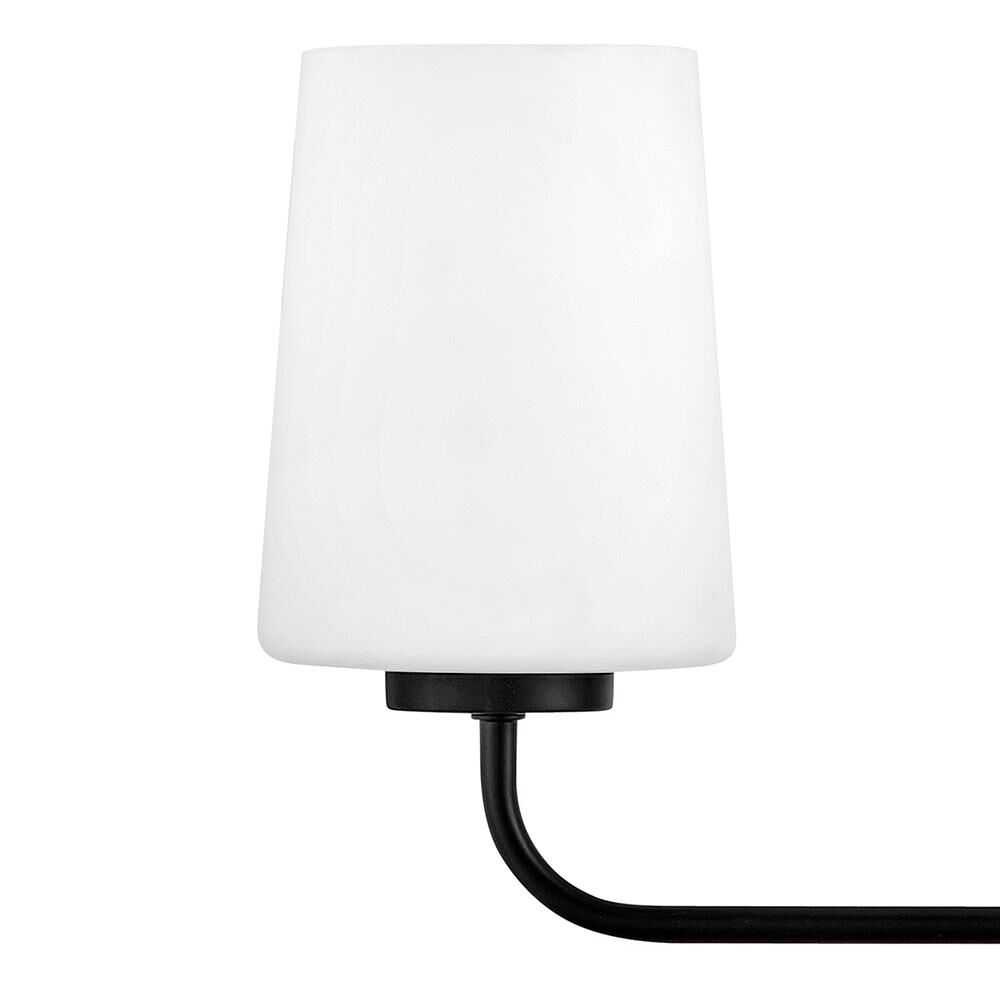 Shown in Black finish and White glass