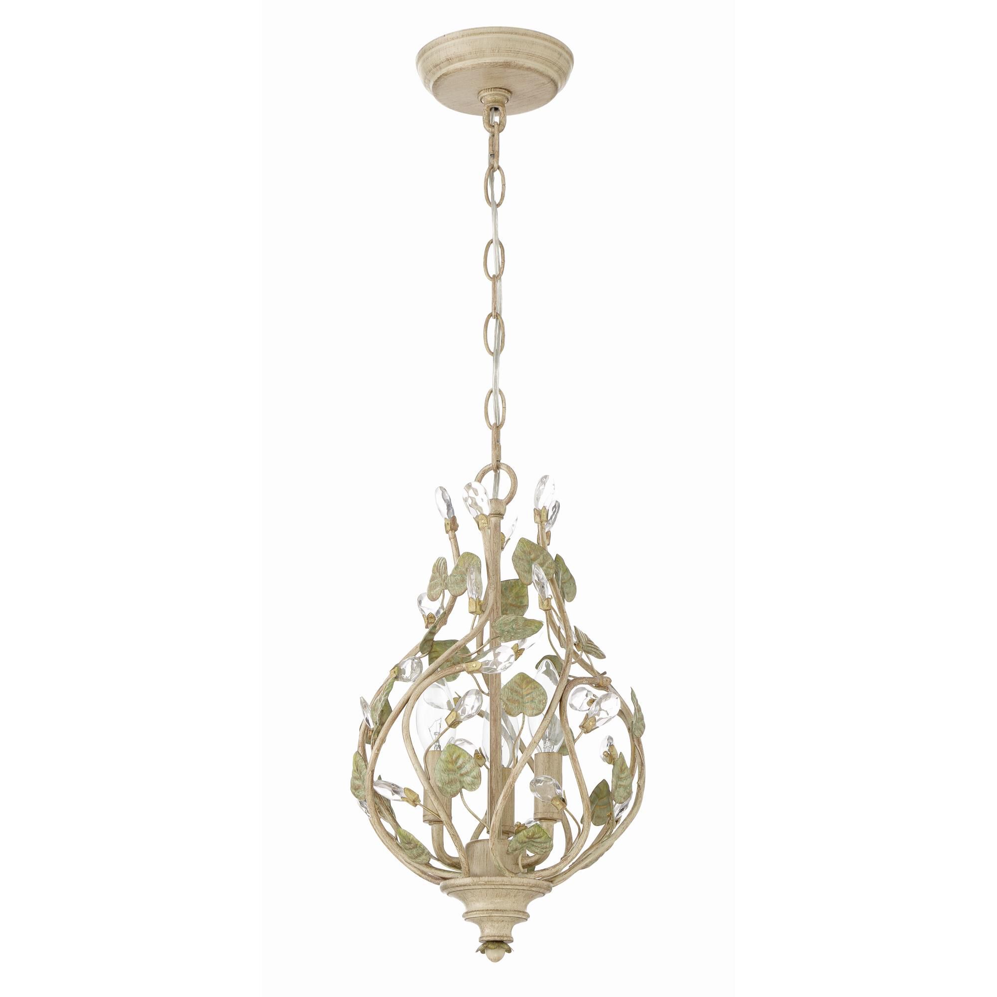 Shown in Champagne Green Tea finish and Hand Cut crystal