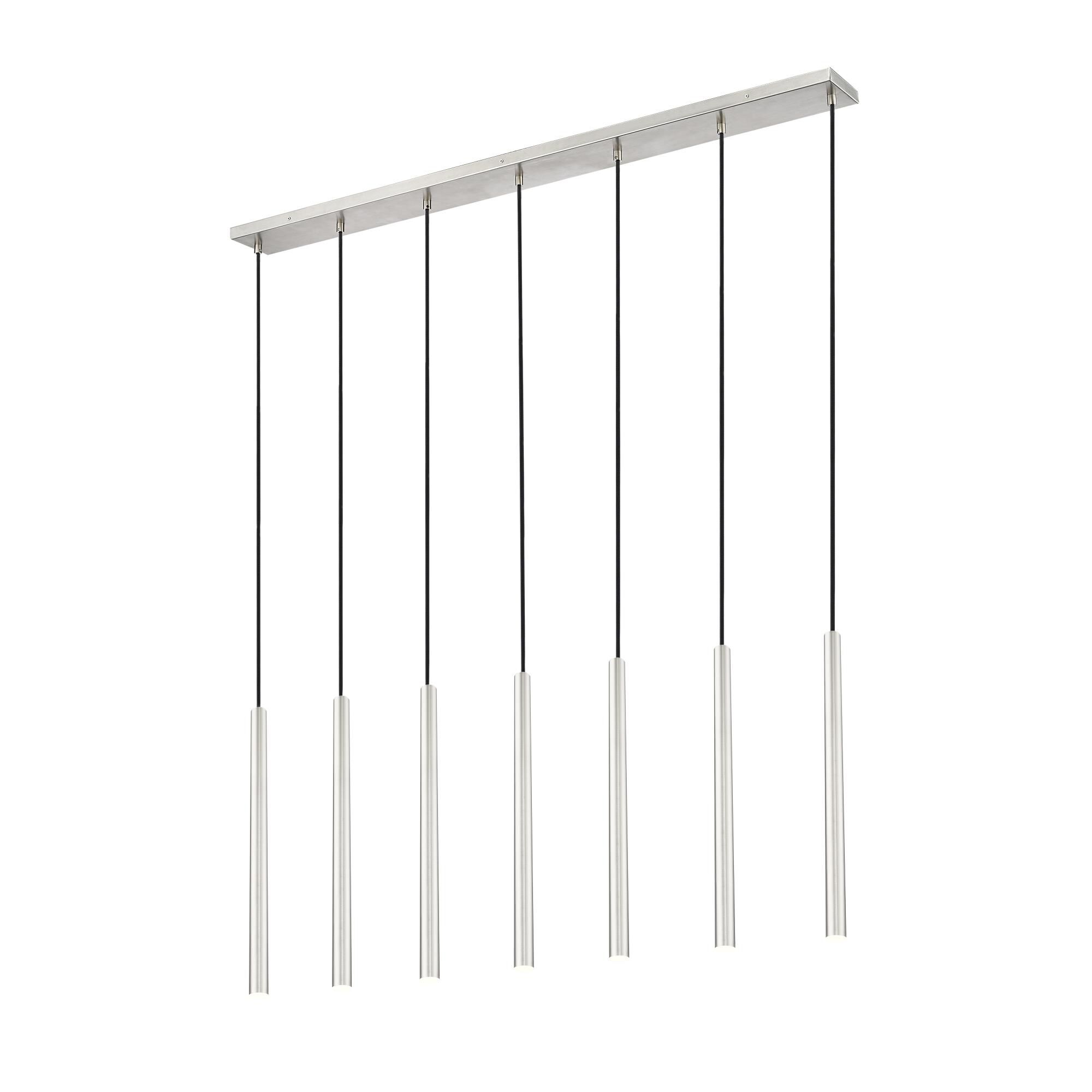 Shown in Brushed Nickel finish and Brushed Nickel glass and Brushed Nickel shade