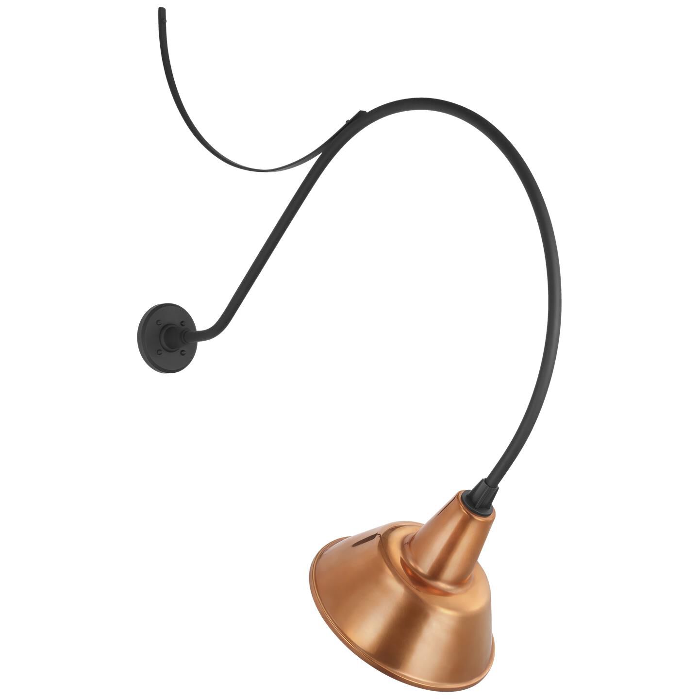 Shown in Matte Black finish and Copper shade