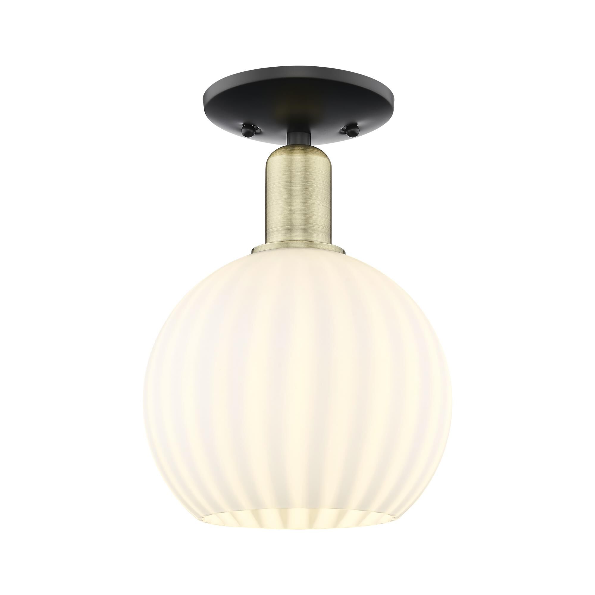 Bruno Marashlian White Venetian Semi Flush Mount by Innovations Lighting