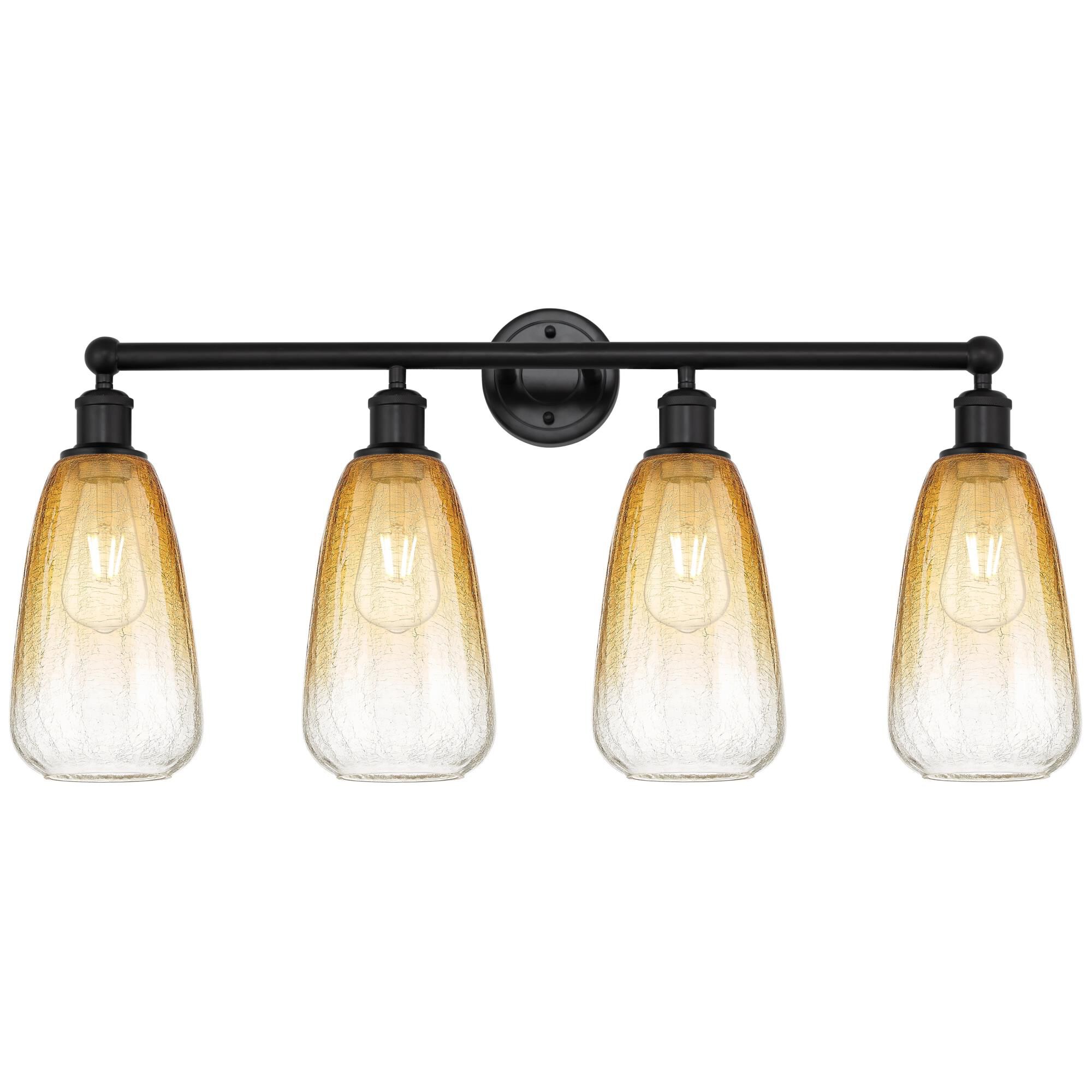 Shown in Matte Black finish and Amber glass