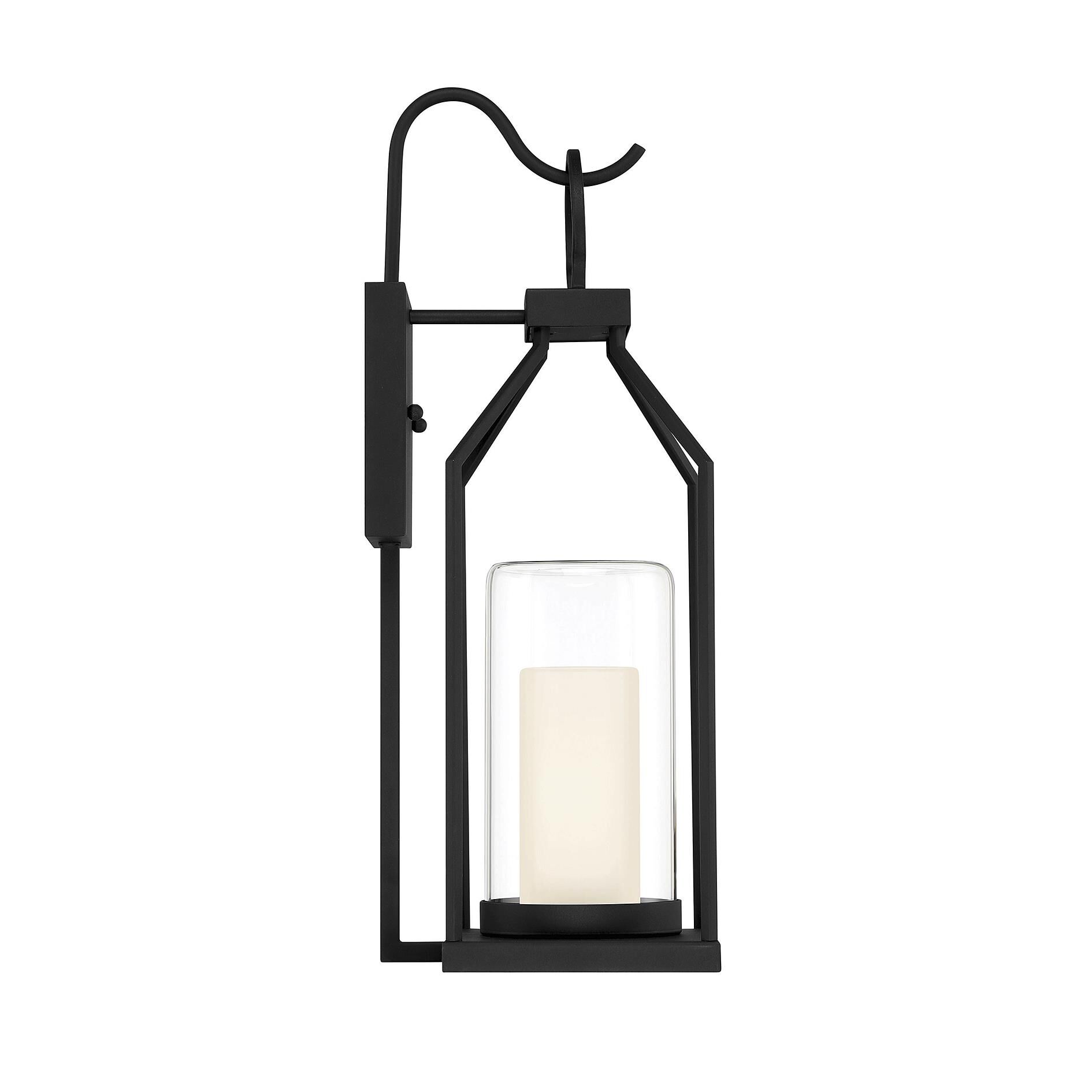 Shown in Matte Black finish and Clear Outer , White Opal Chimney glass and Glass shade