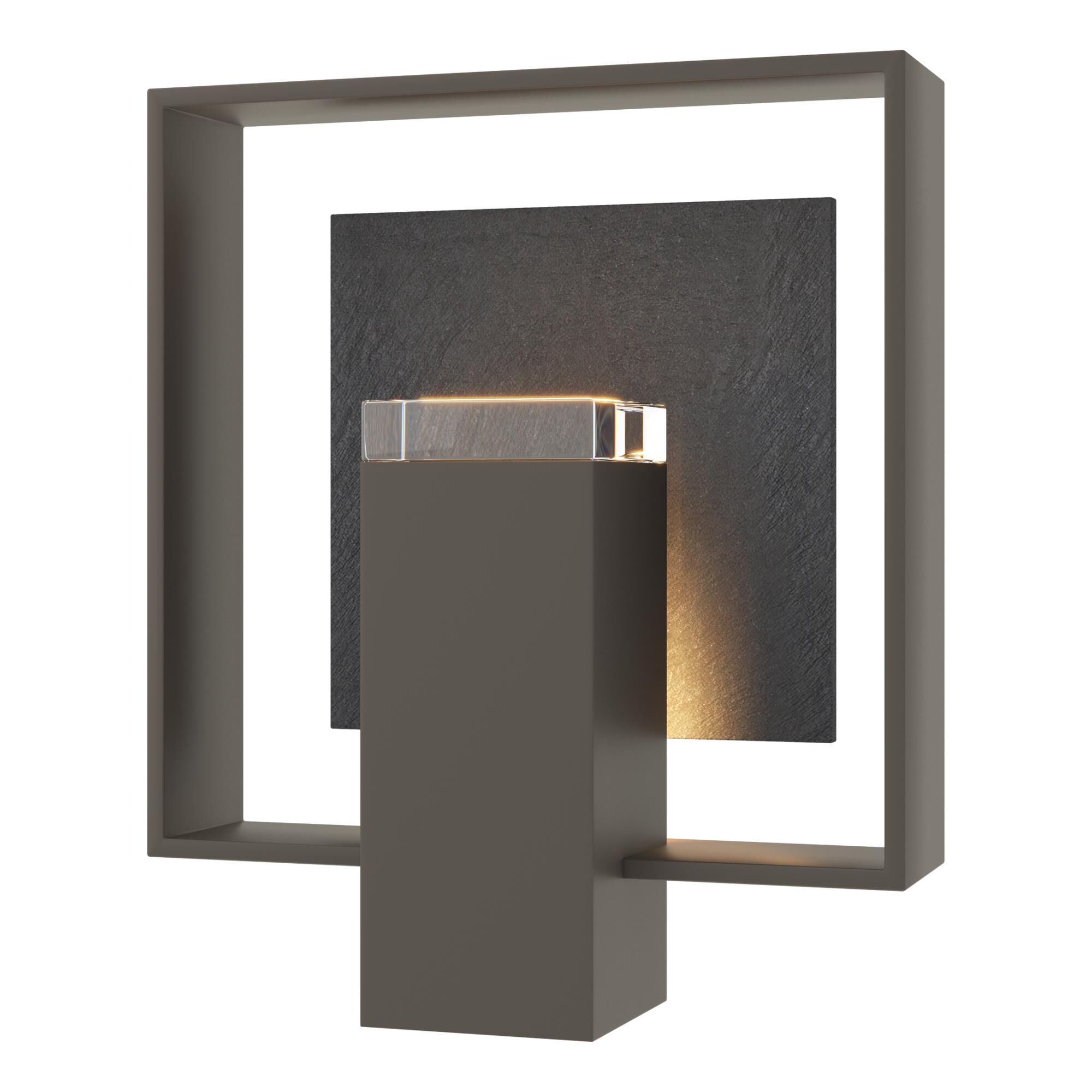 Shown in Coastal Dark Smoke finish and Clear glass and Slate accent