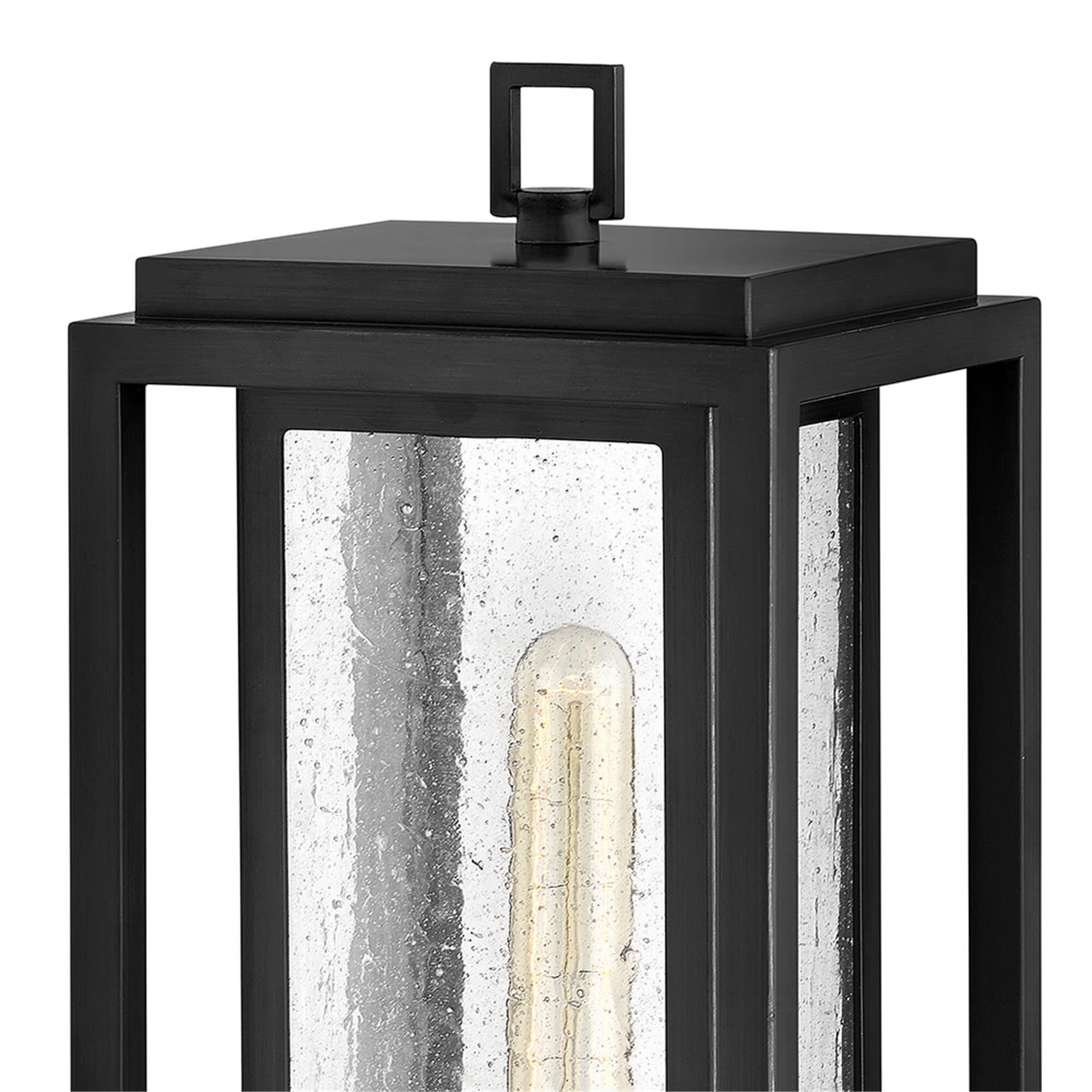 Shown in Black finish and Clear Seedy glass and 120 Volt accent