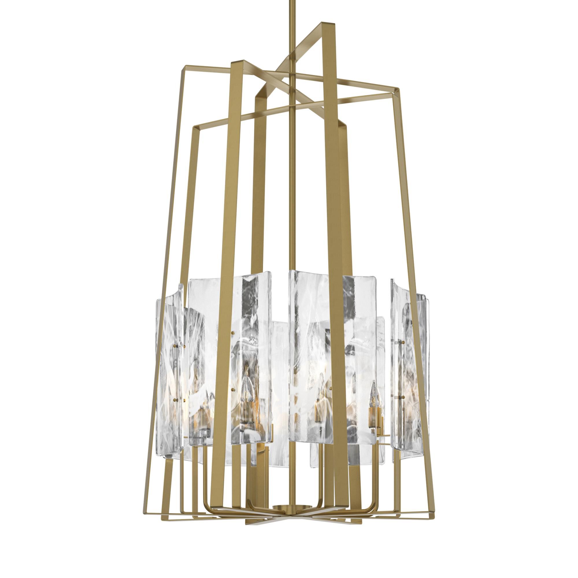Shown in Modern Brass finish and White Clear glass and White Clear Glass shade