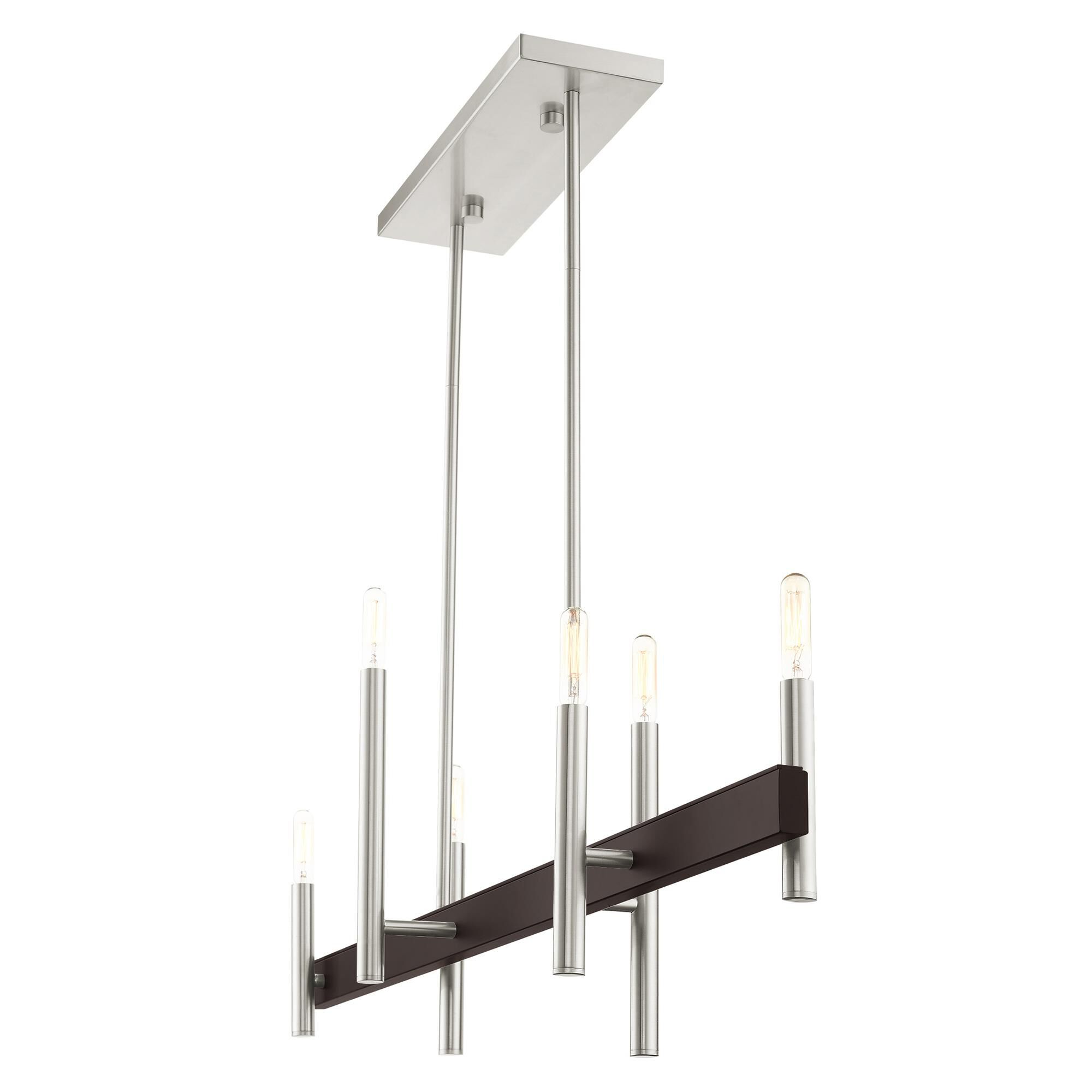 Denmark 40 Inch 6 Light Linear Suspension Light by Livex Lighting