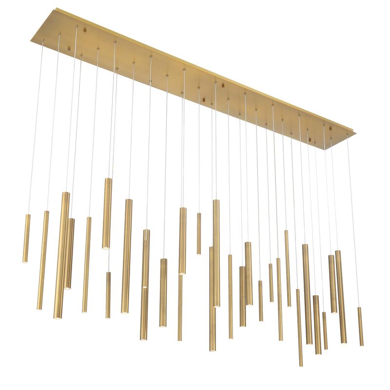 Santana 72 Inch 30 Light LED Linear Suspension Light by Eurofase Lighting