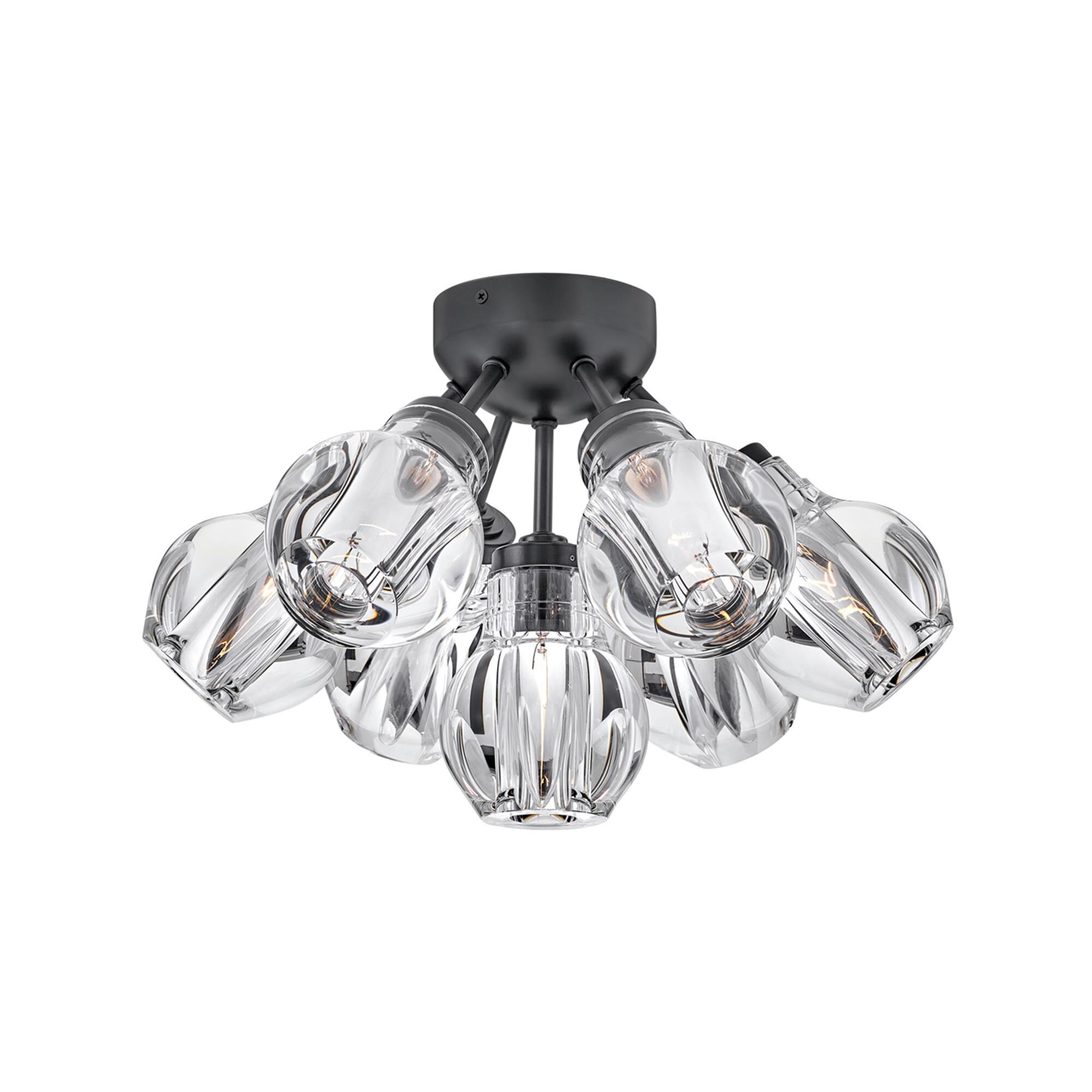 Elise 16 Inch 7 Light Semi Flush Mount,
