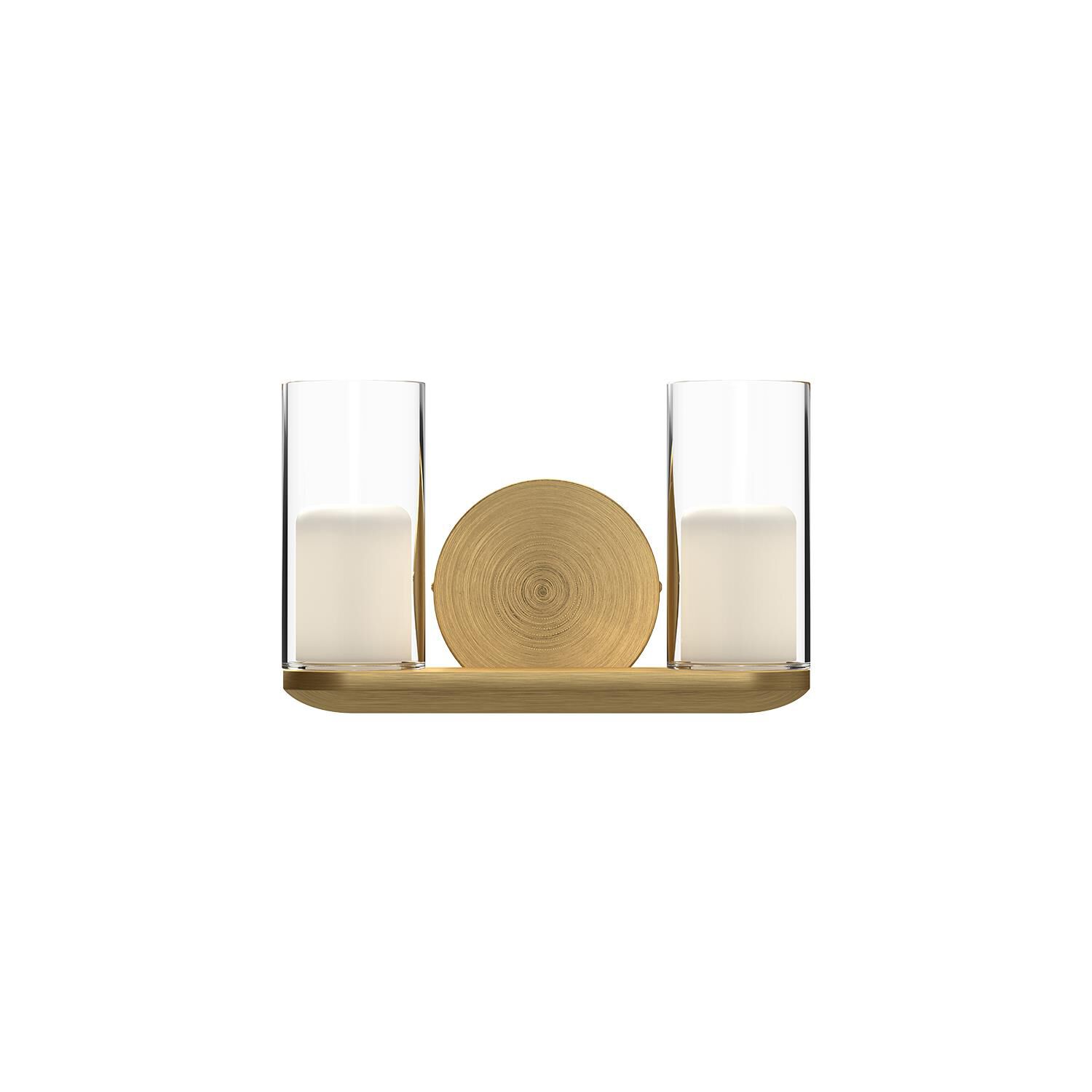 Shown in Brushed Gold/Clear Glass finish