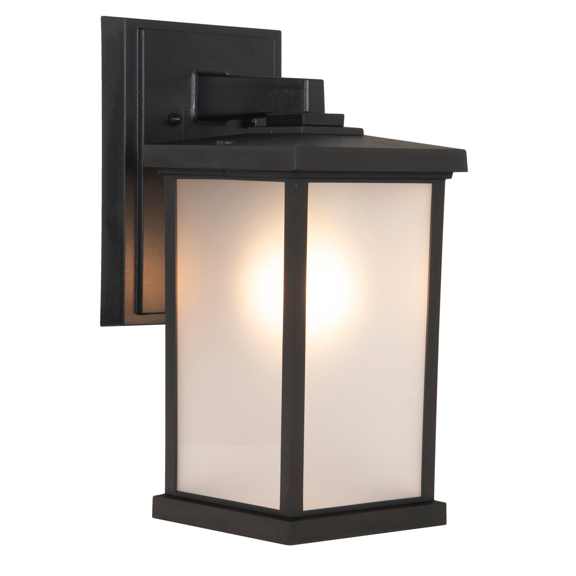 Shown in Textured Matte Black finish and Frosted Polycarbonate shade