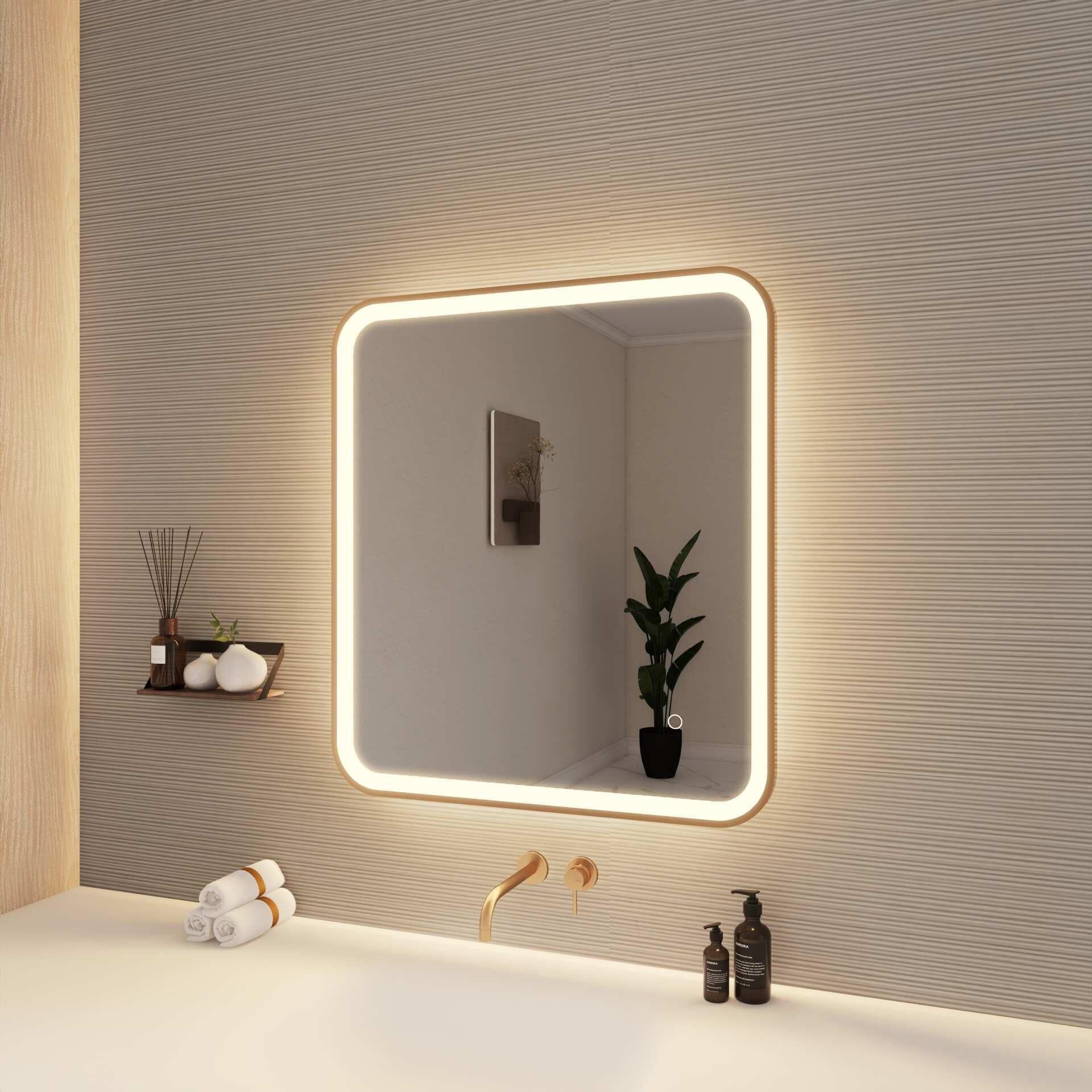 Harmoni 30 Inch Rectangular LED Lighted Mirror by Elegant Decor