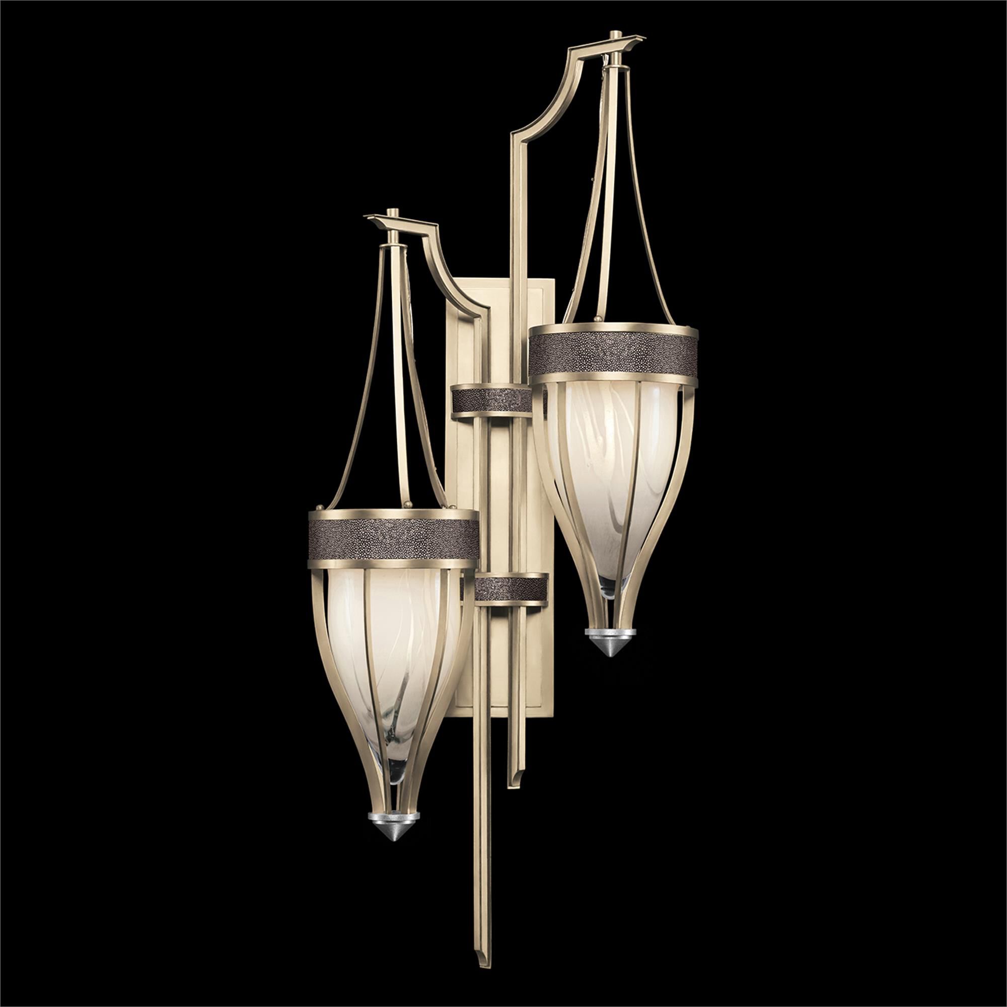 Shown in Champagne and Nickel  finish and Pebble accent