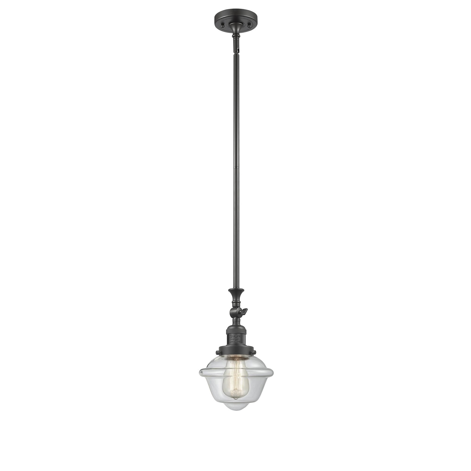 Shown in Oil Rubbed Bronze finish and Clear glass