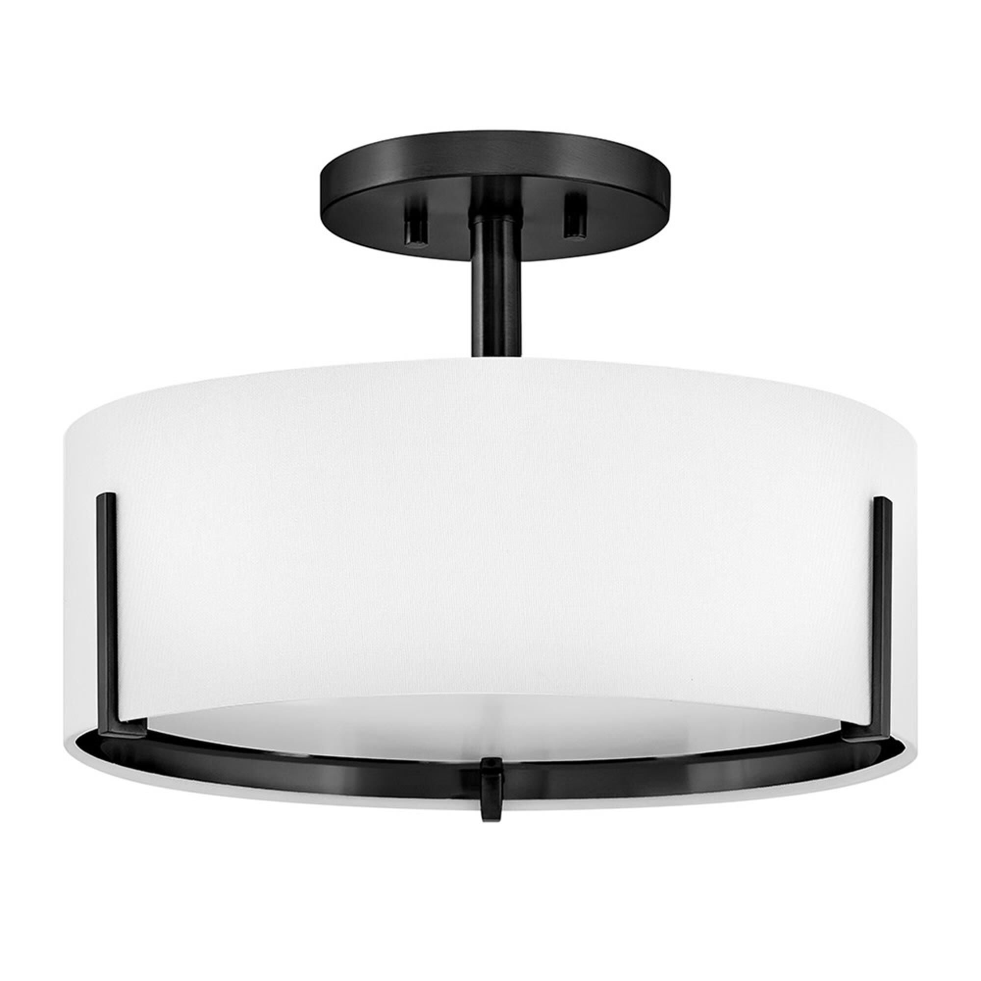Halle 14 Inch 3 Light Semi Flush Mount,