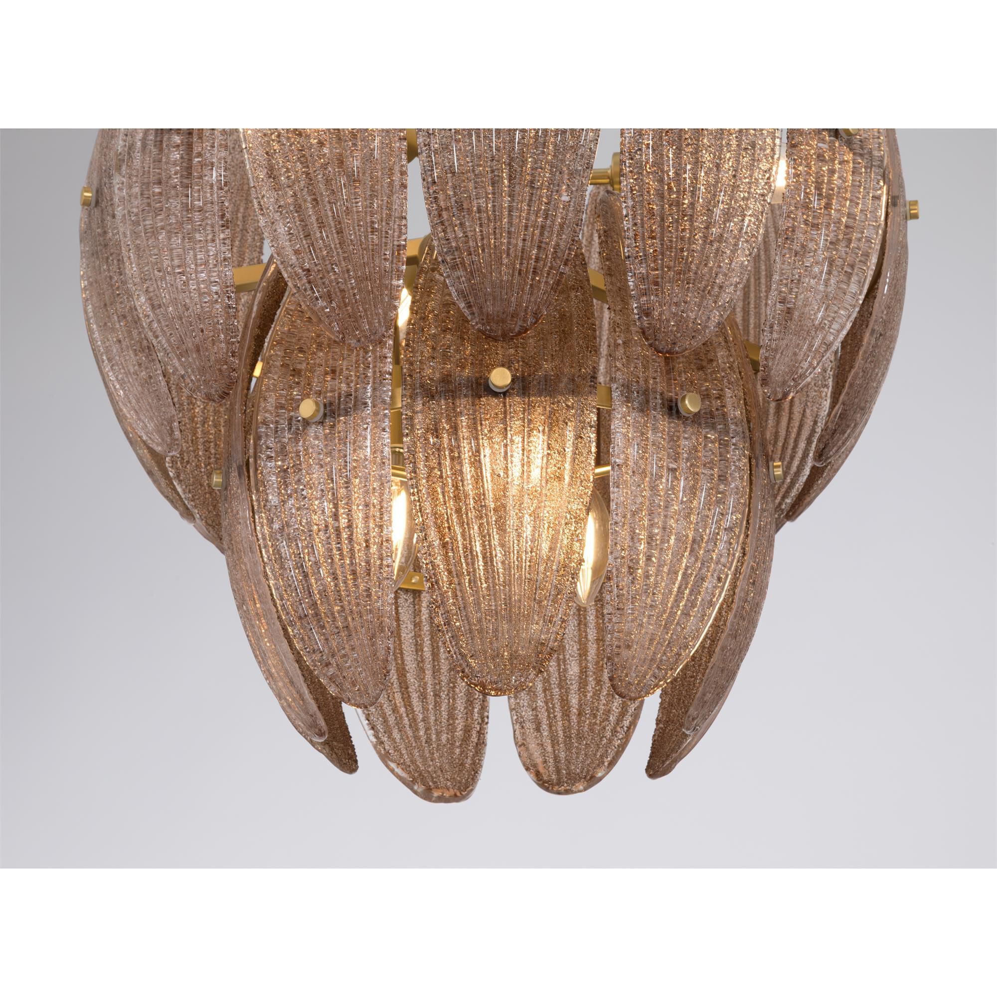 Shown in Legacy Brass finish and Brown Textured shade
