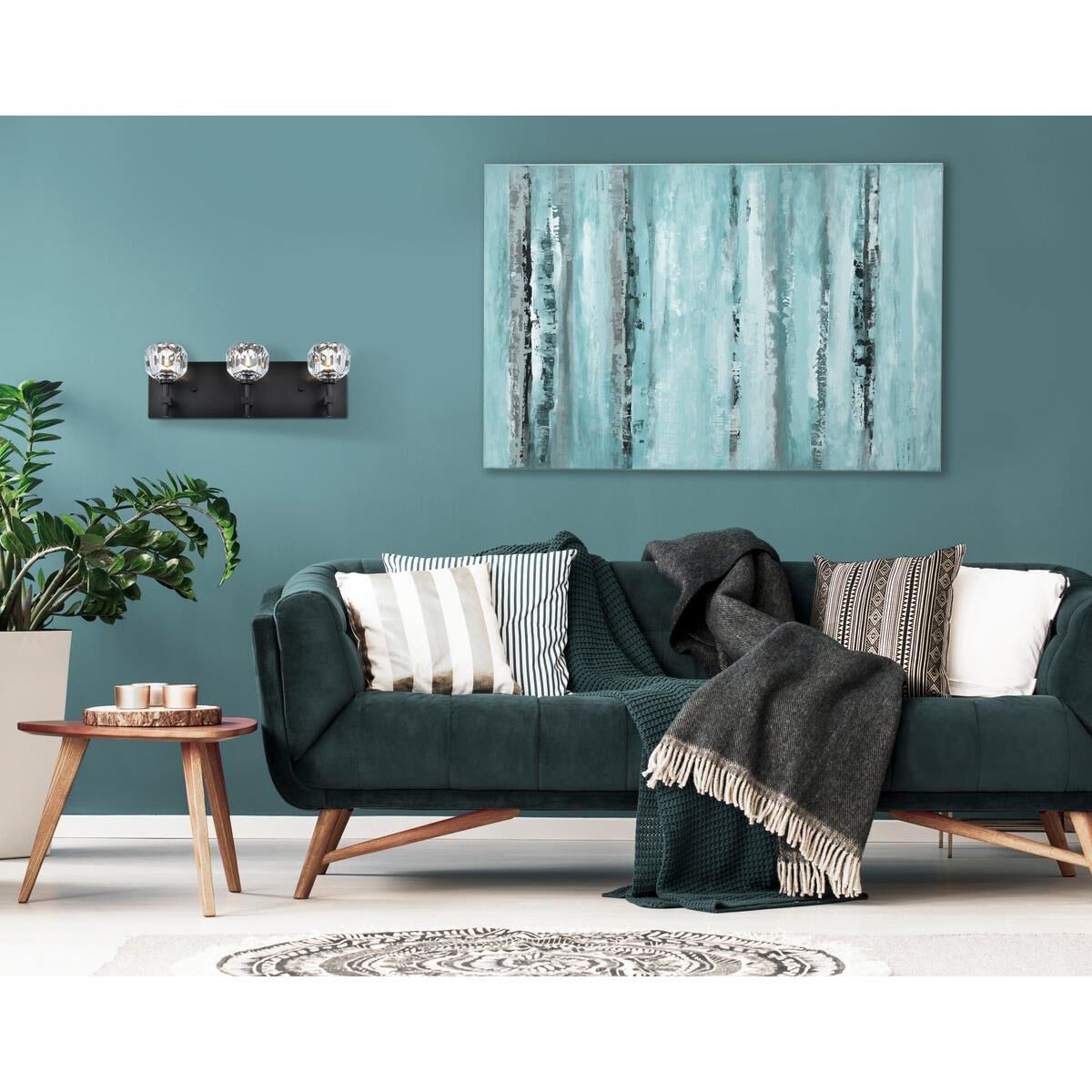 Shown in Black  finish and RC Clear crystal and Clear glass